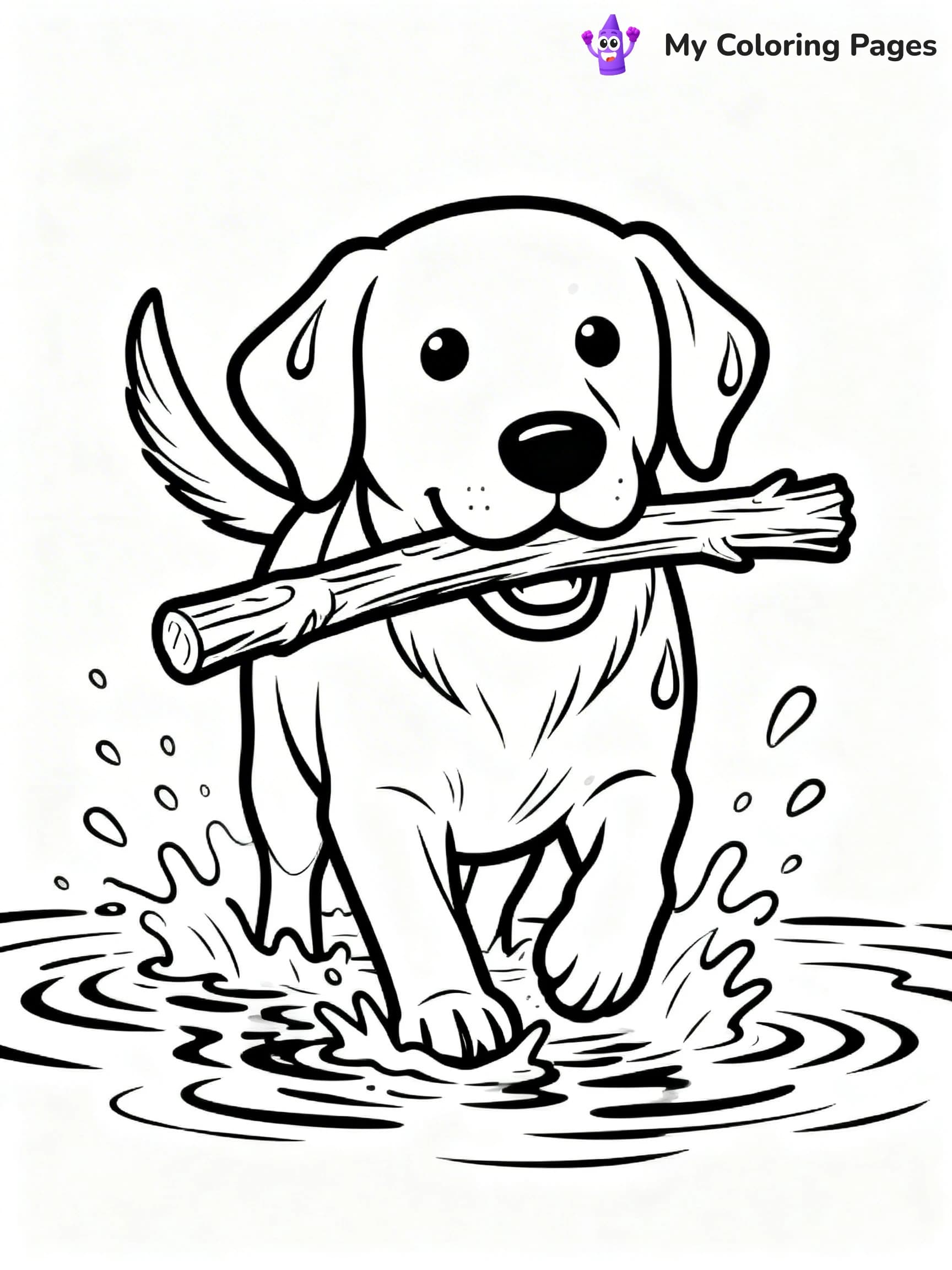 Realistic Dog Coloring Pages - 21