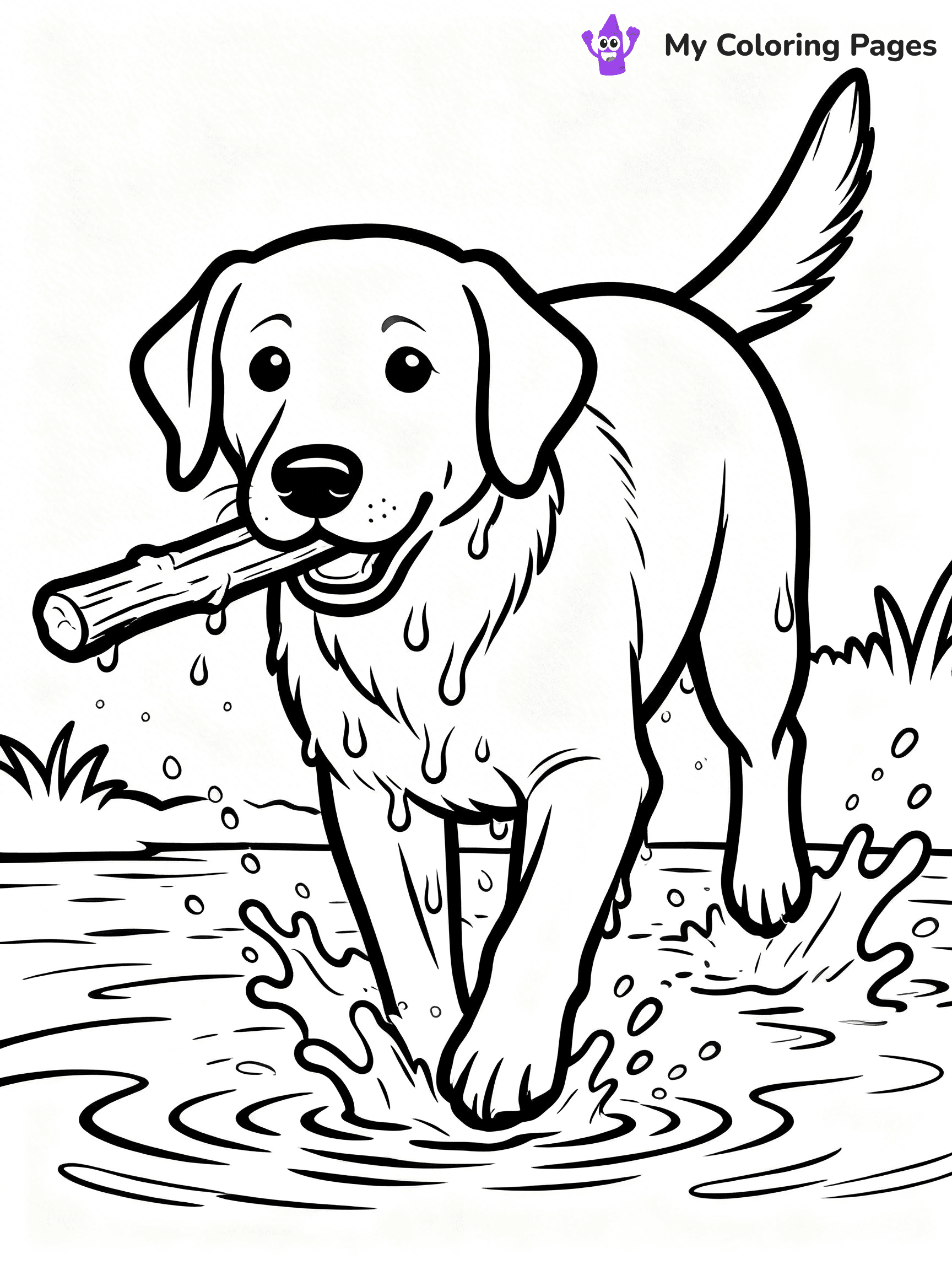 Realistic Dog Coloring Pages - 20