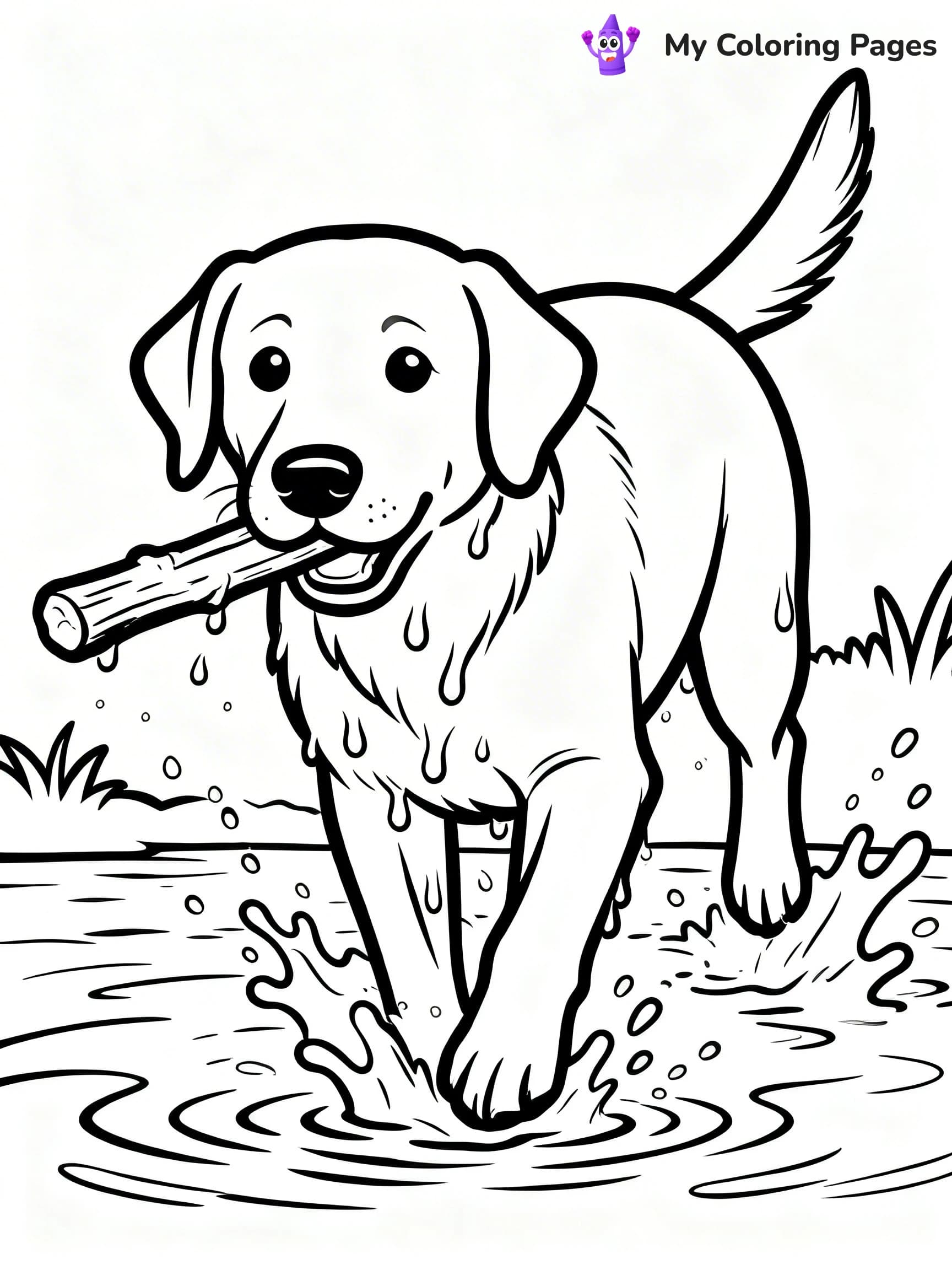 Realistic Dog Coloring Pages - 20