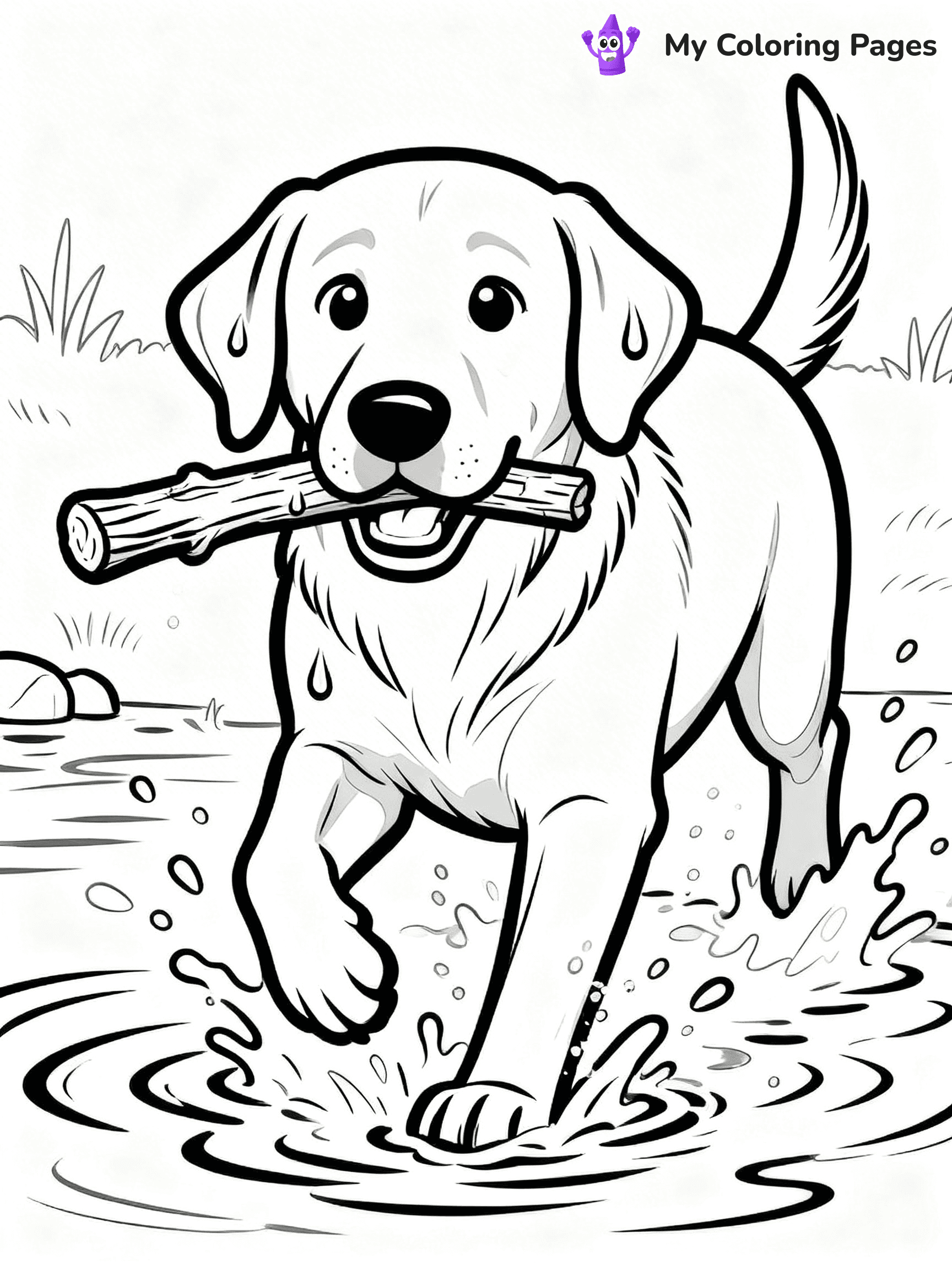 Realistic Dog Coloring Pages - 19