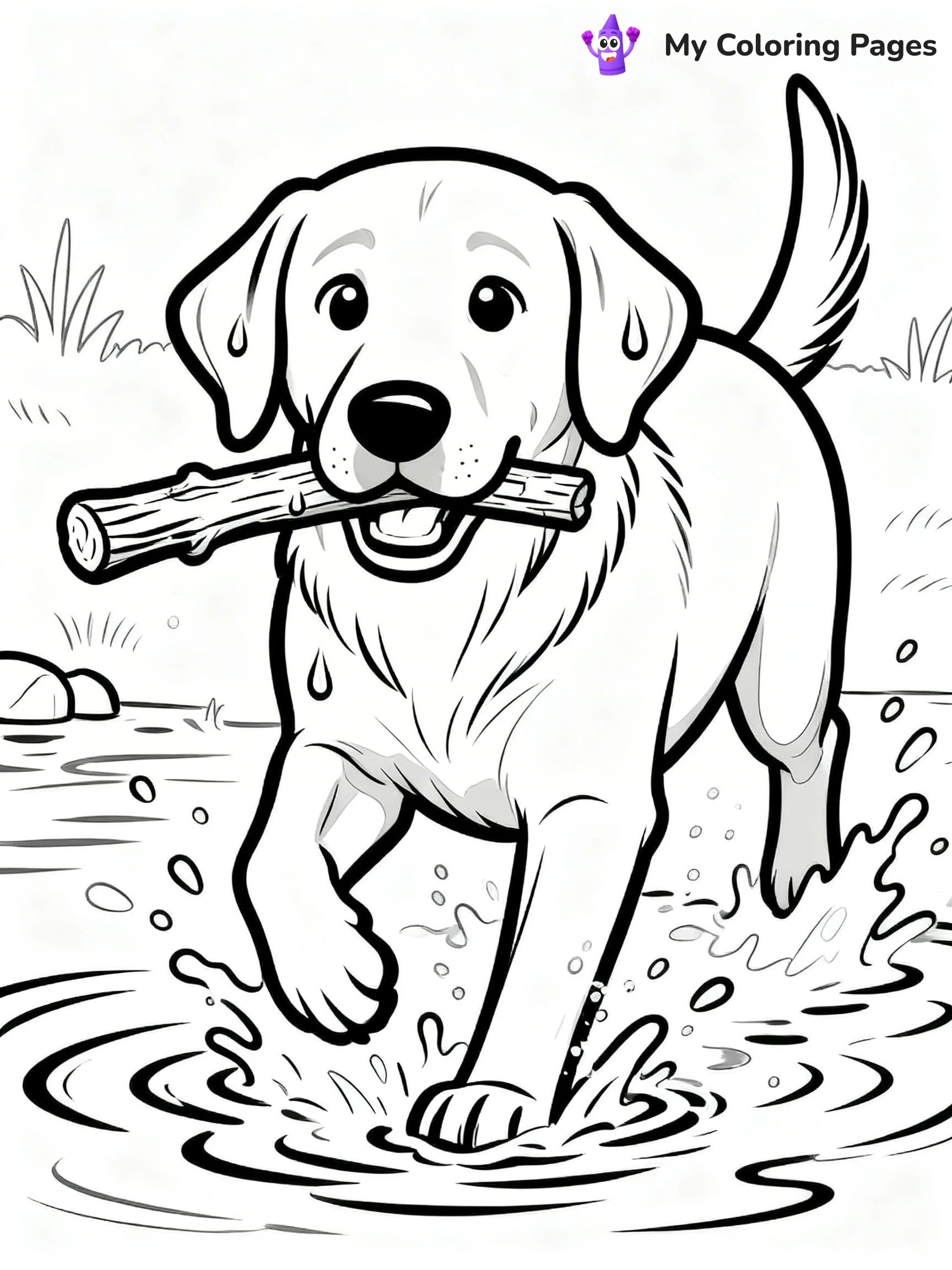 Realistic Dog Coloring Pages - 19