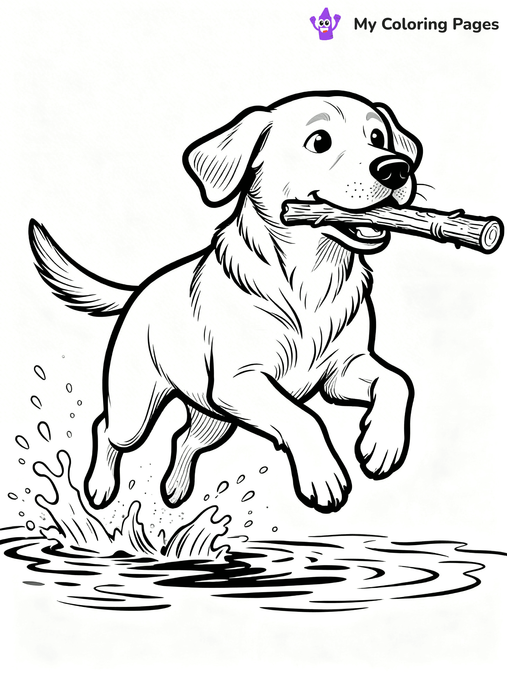 Realistic Dog Coloring Pages - 18
