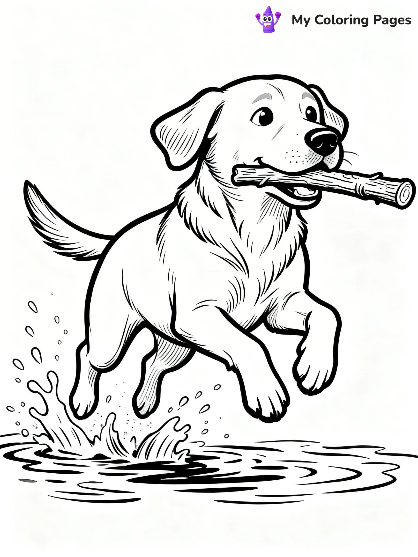 Realistic Dog Coloring Pages - 18