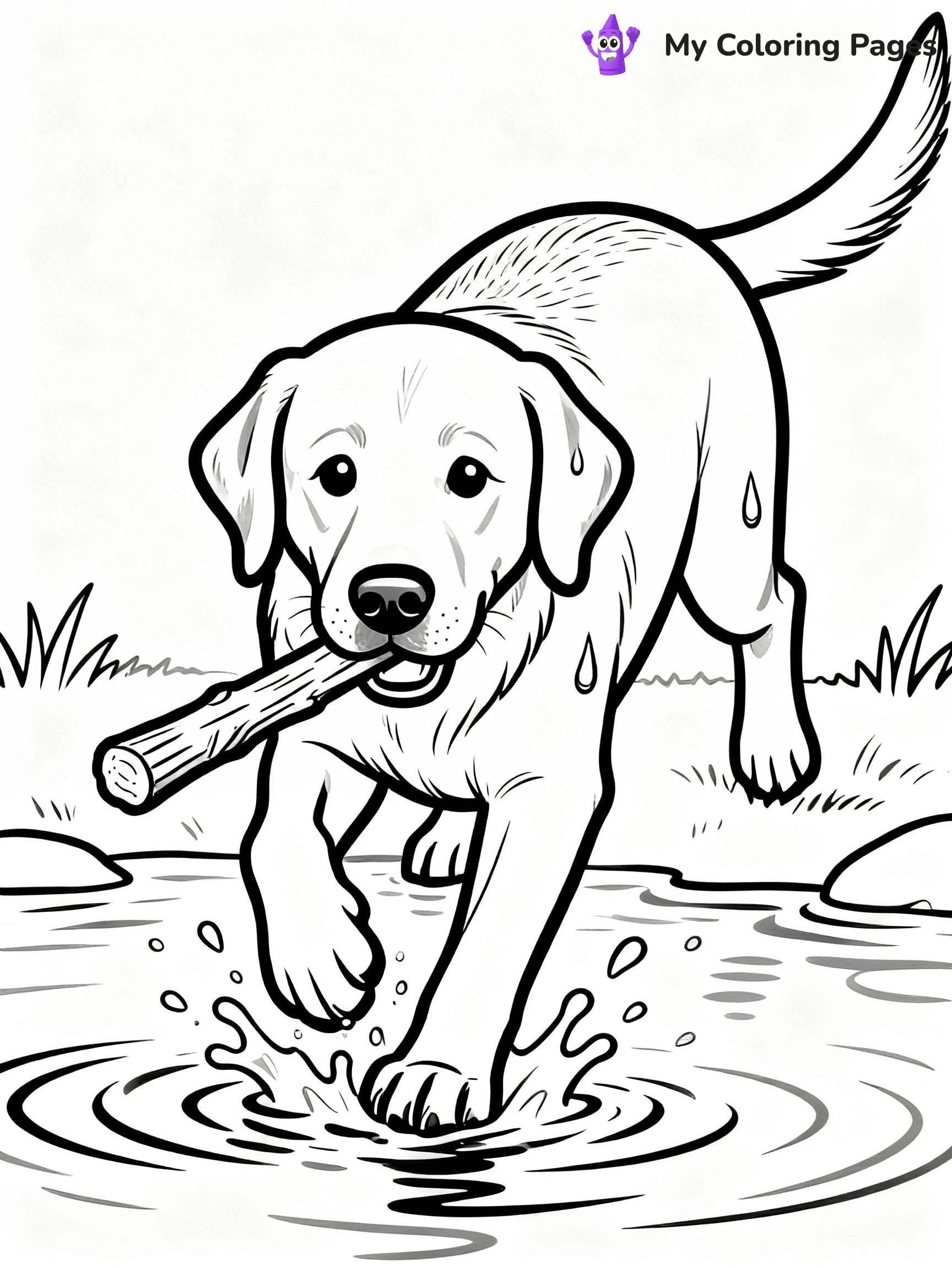 Realistic Dog Coloring Pages - 17