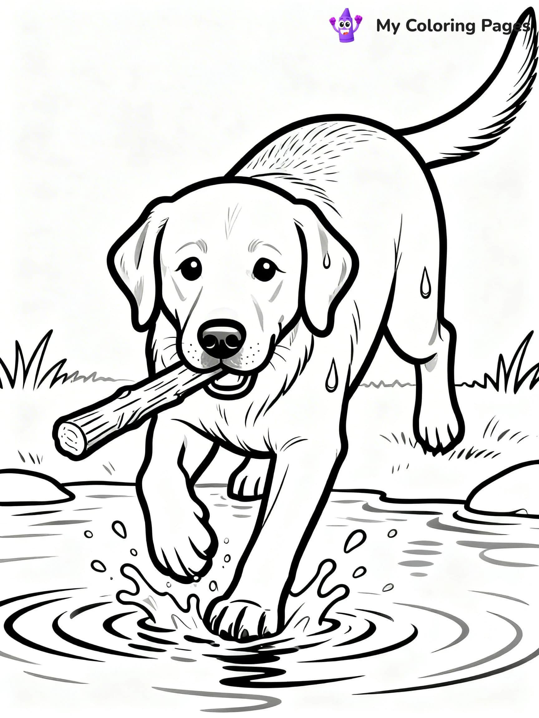 Realistic Dog Coloring Pages - 17