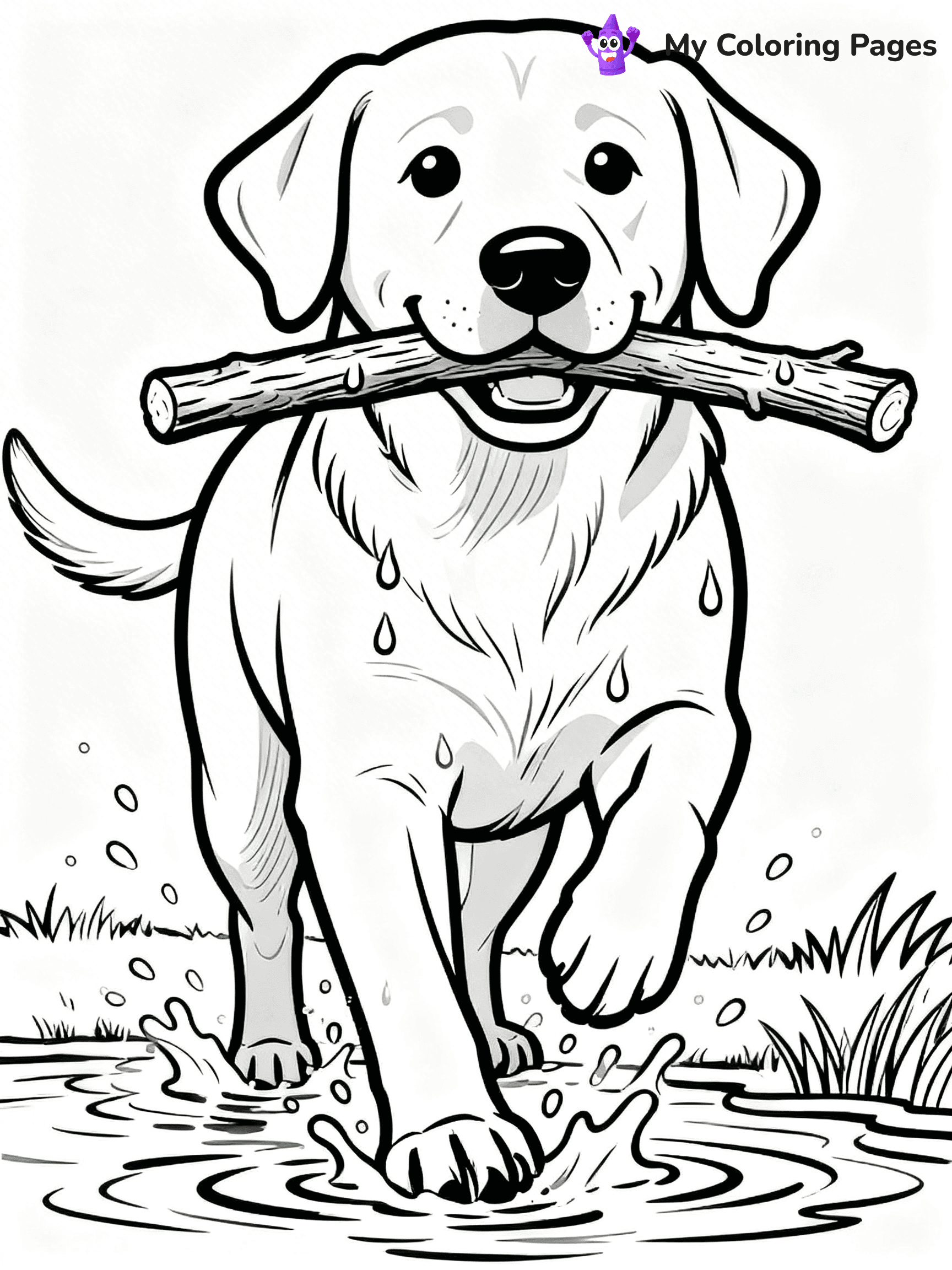 Realistic Dog Coloring Pages - 16