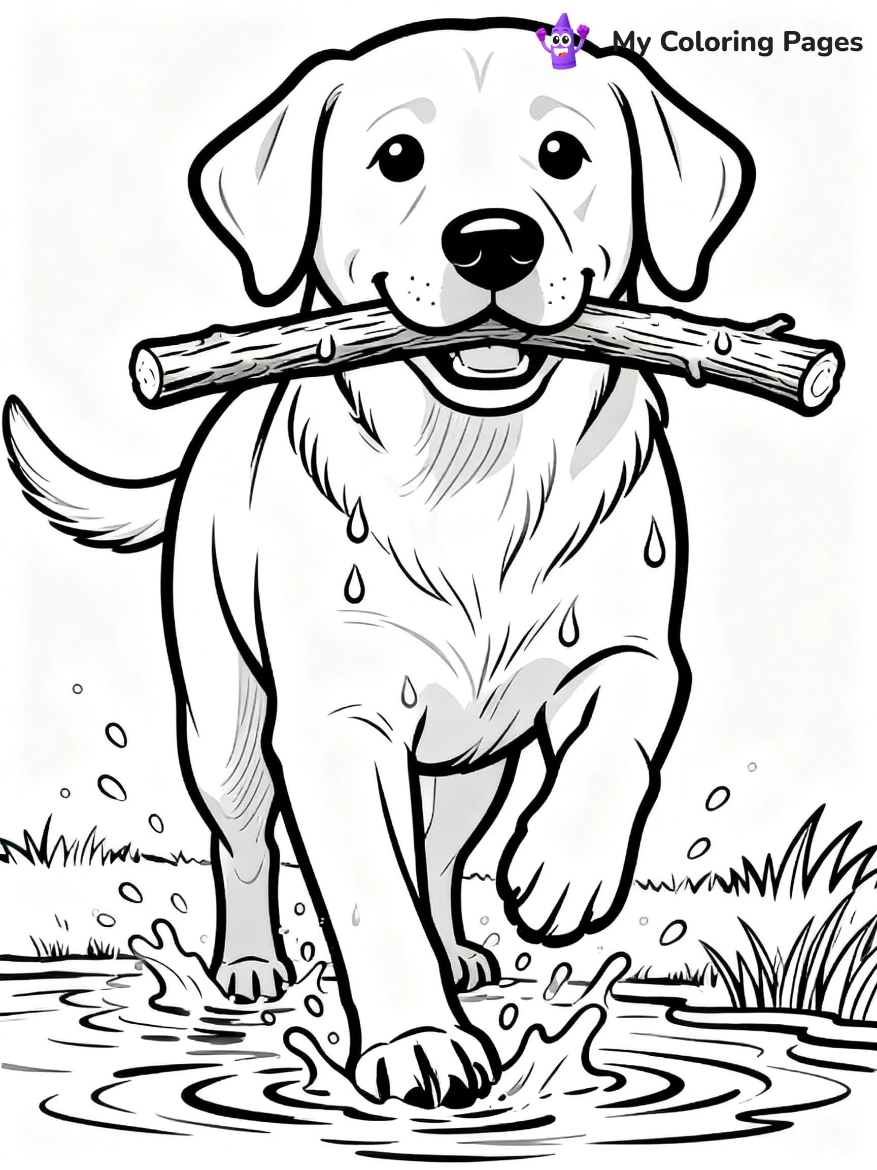 Realistic Dog Coloring Pages - 16