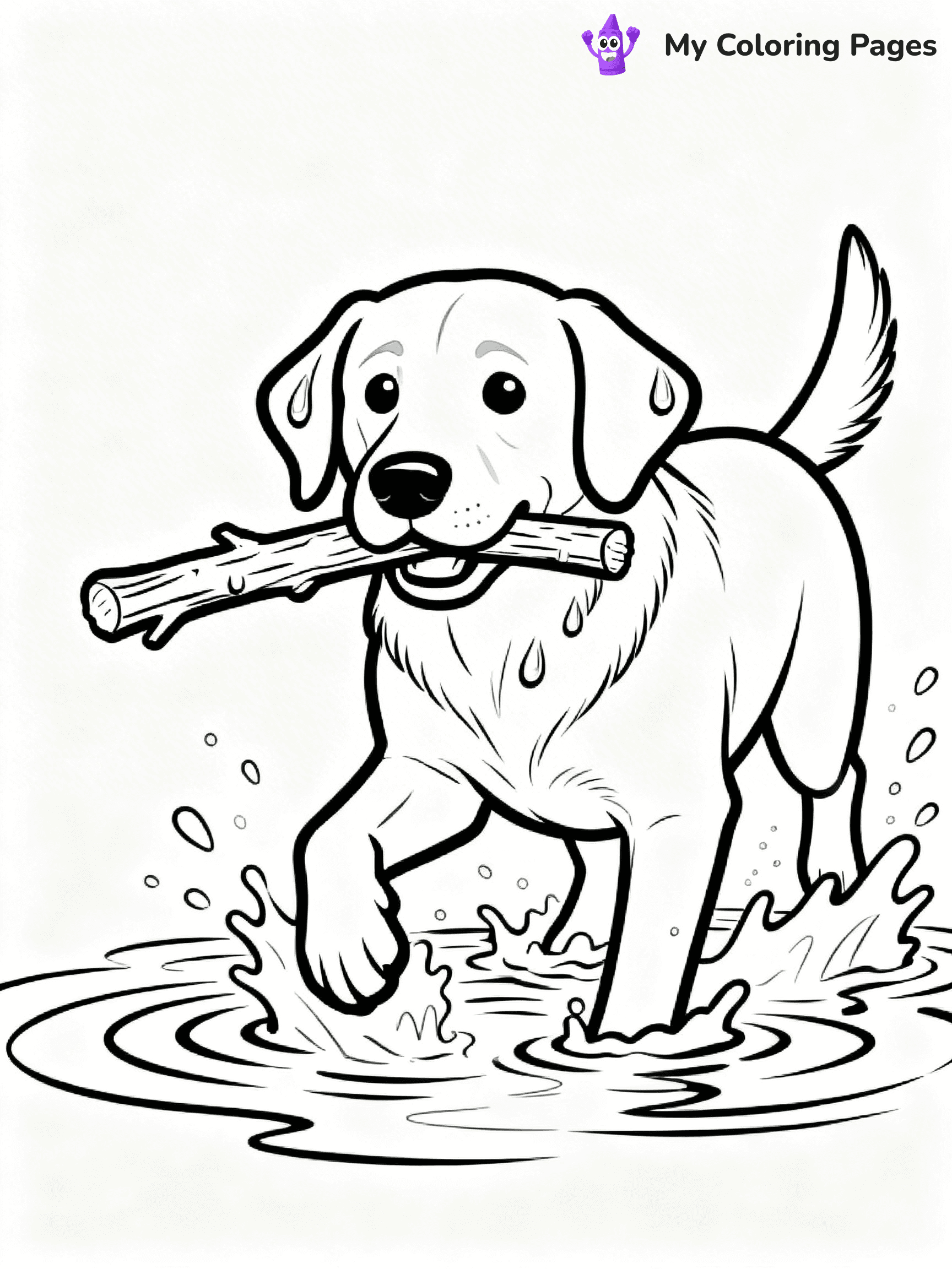 Realistic Dog Coloring Pages - 15