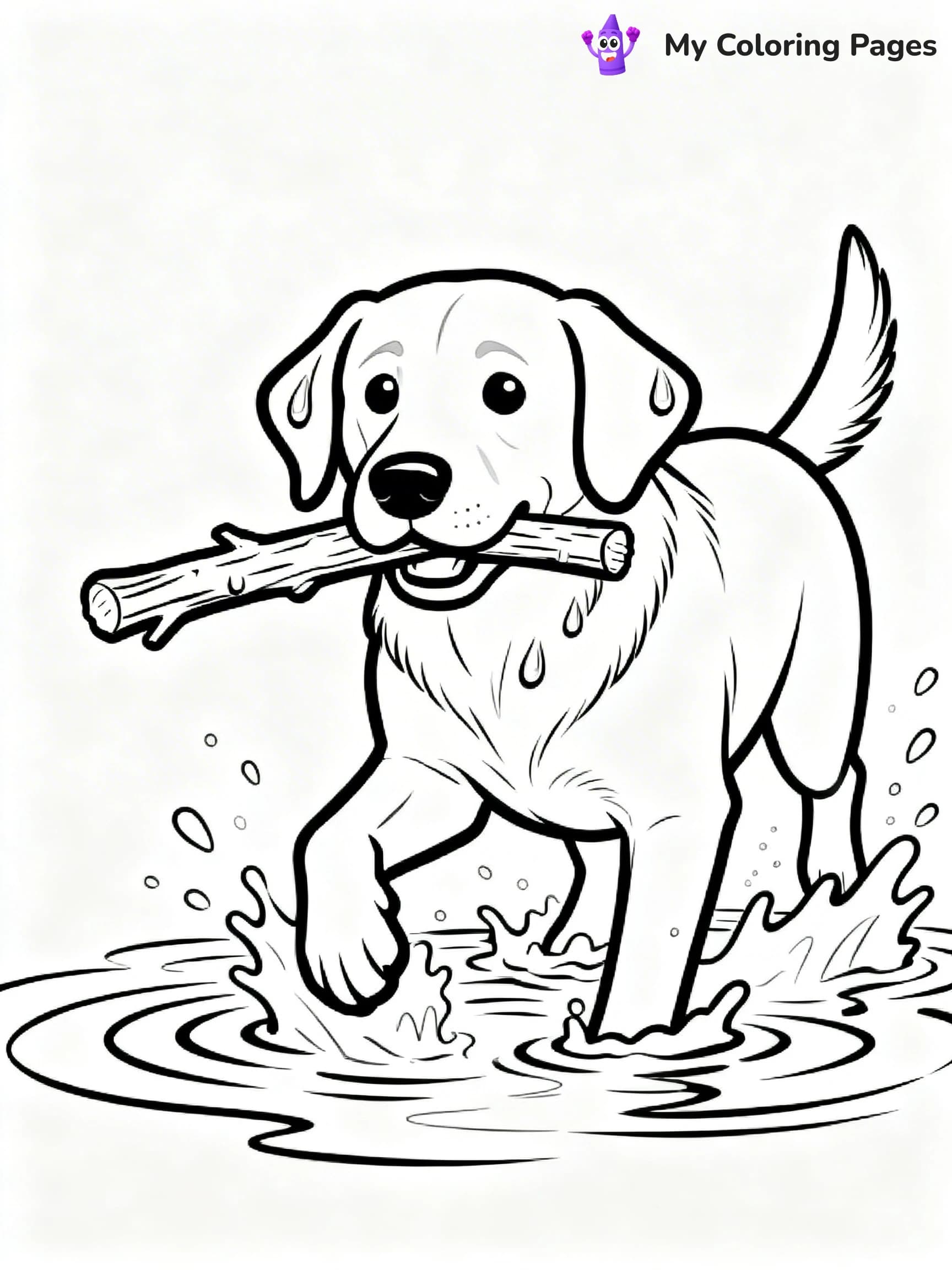 Realistic Dog Coloring Pages - 15