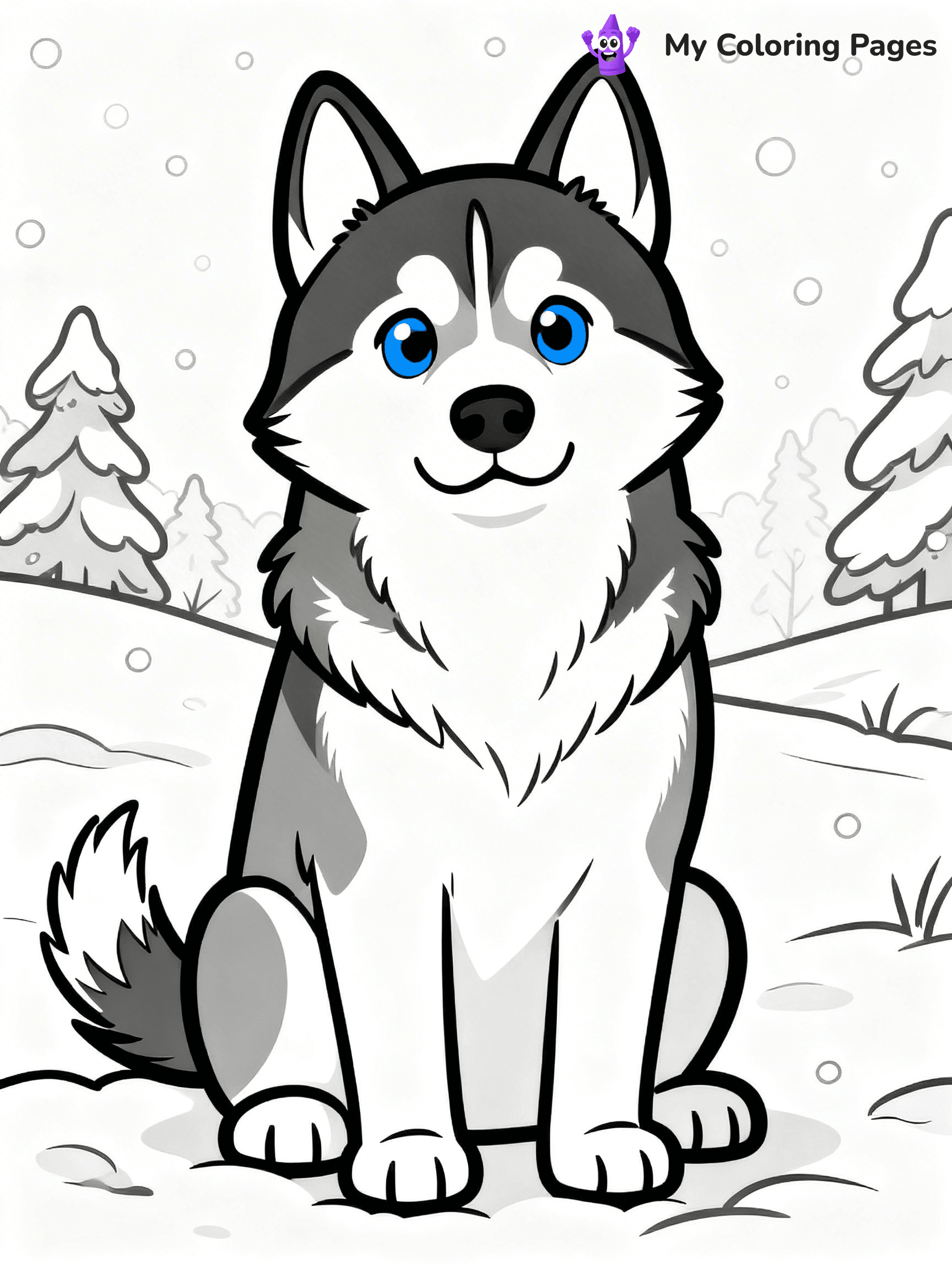Realistic Dog Coloring Pages - 14
