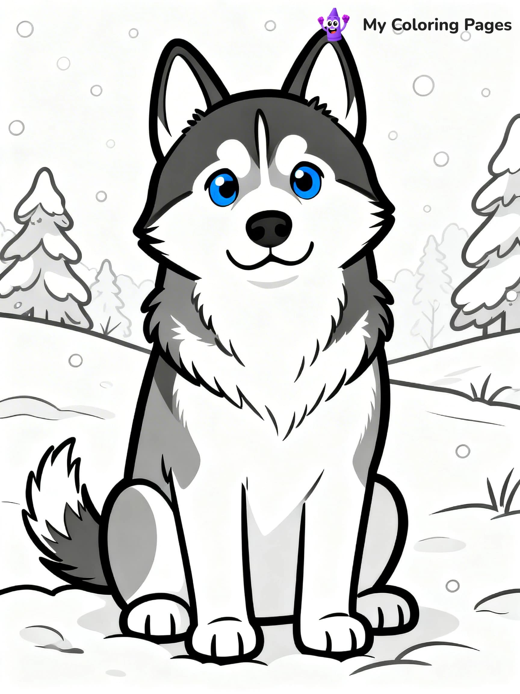 Realistic Dog Coloring Pages - 14