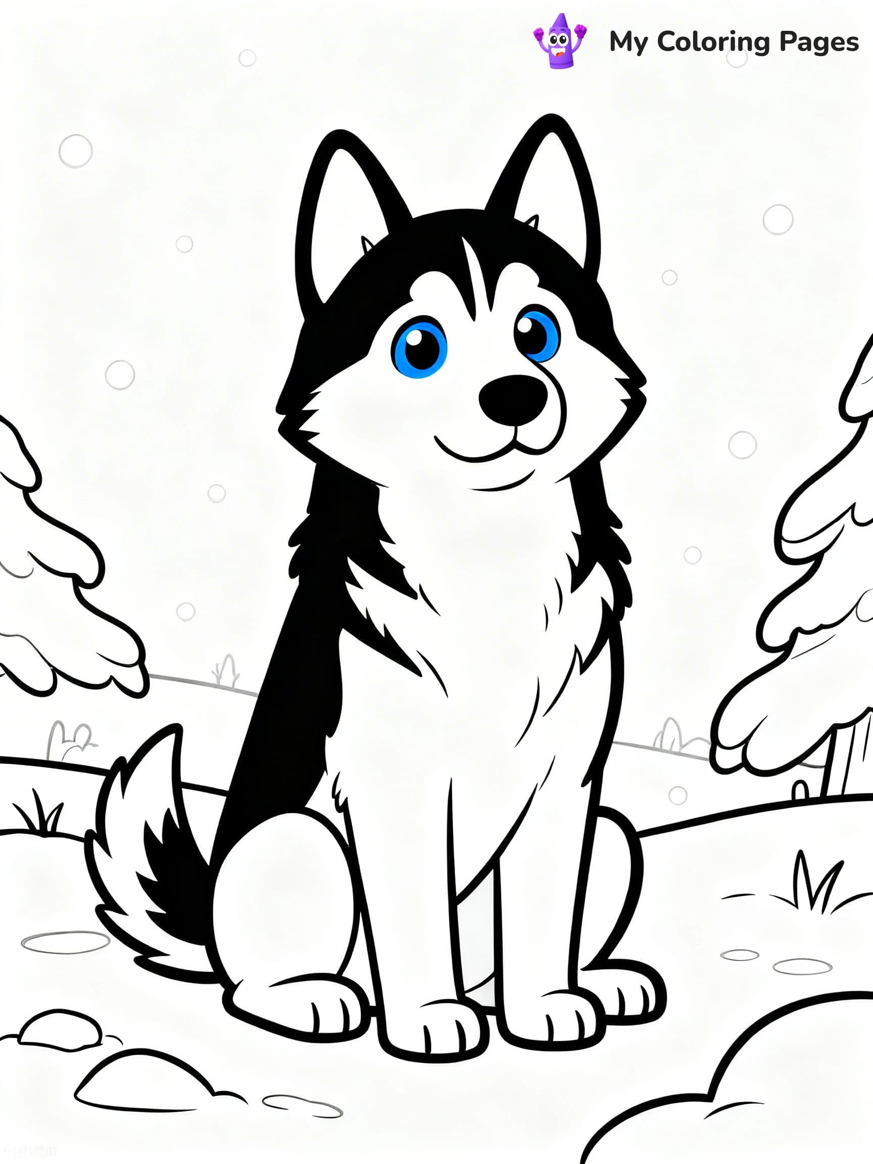 Realistic Dog Coloring Pages - 11