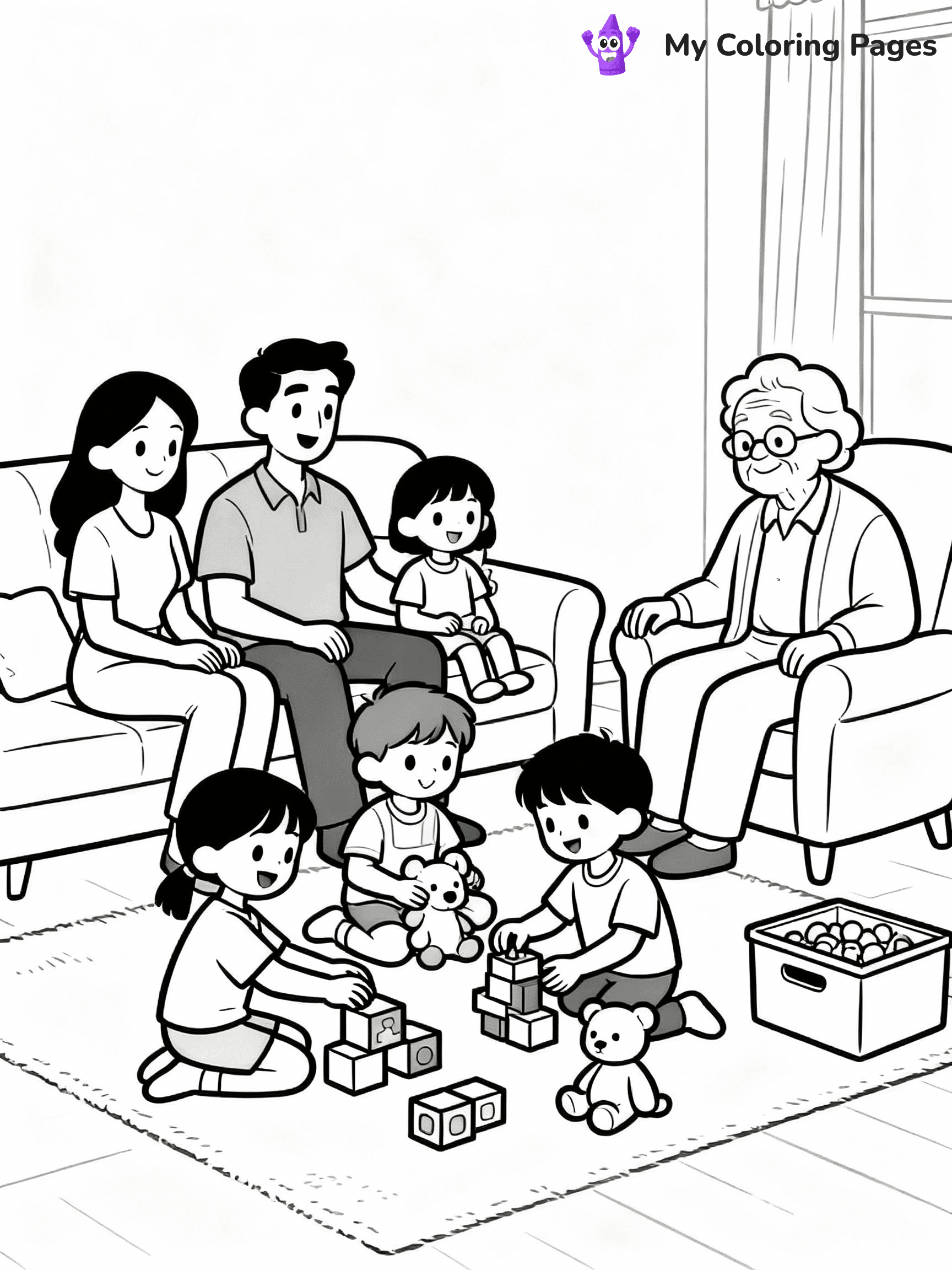 Family Coloring Pages - 28