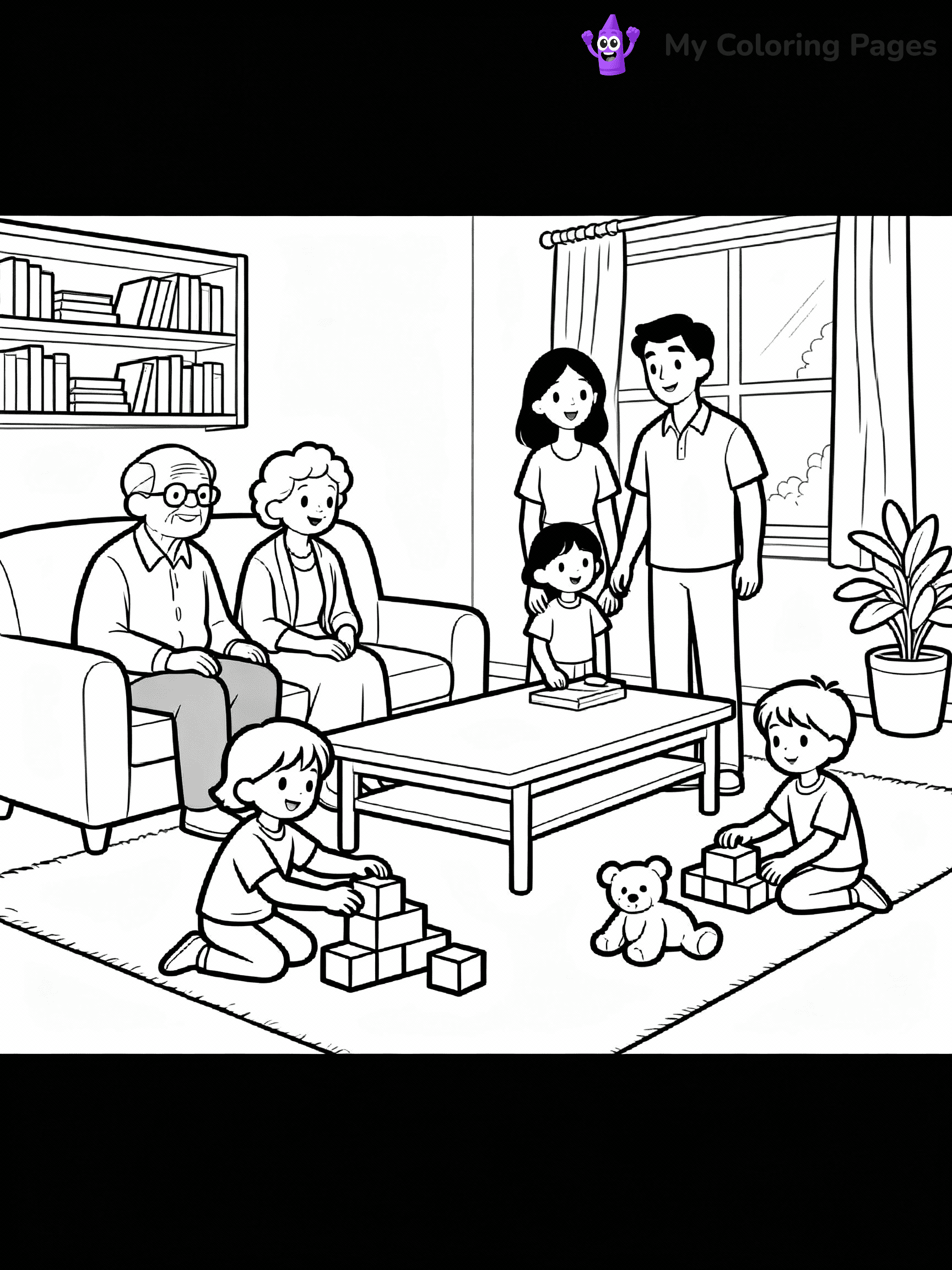 Family Coloring Pages - 26