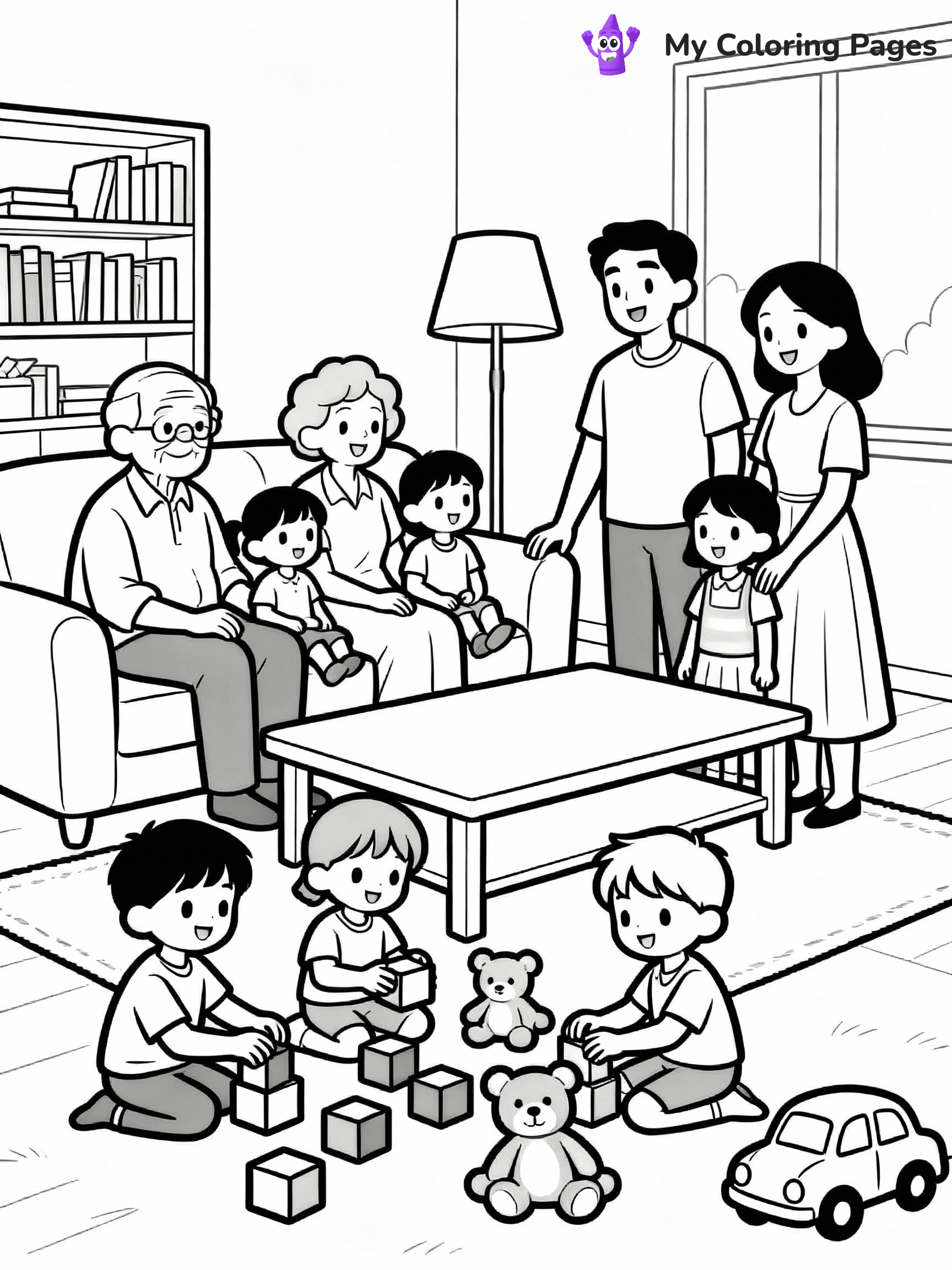 Family Coloring Pages - 25