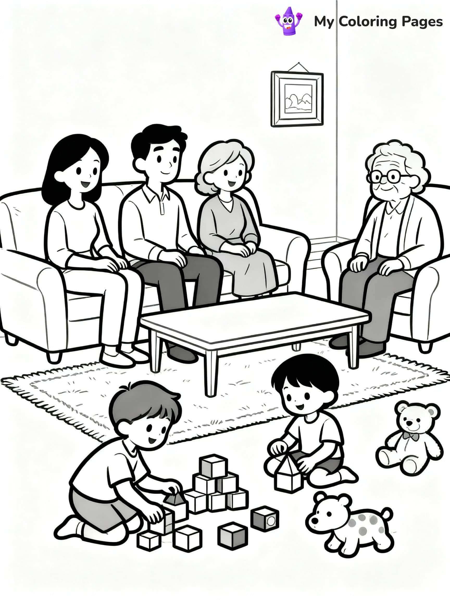 Family Coloring Pages - 24