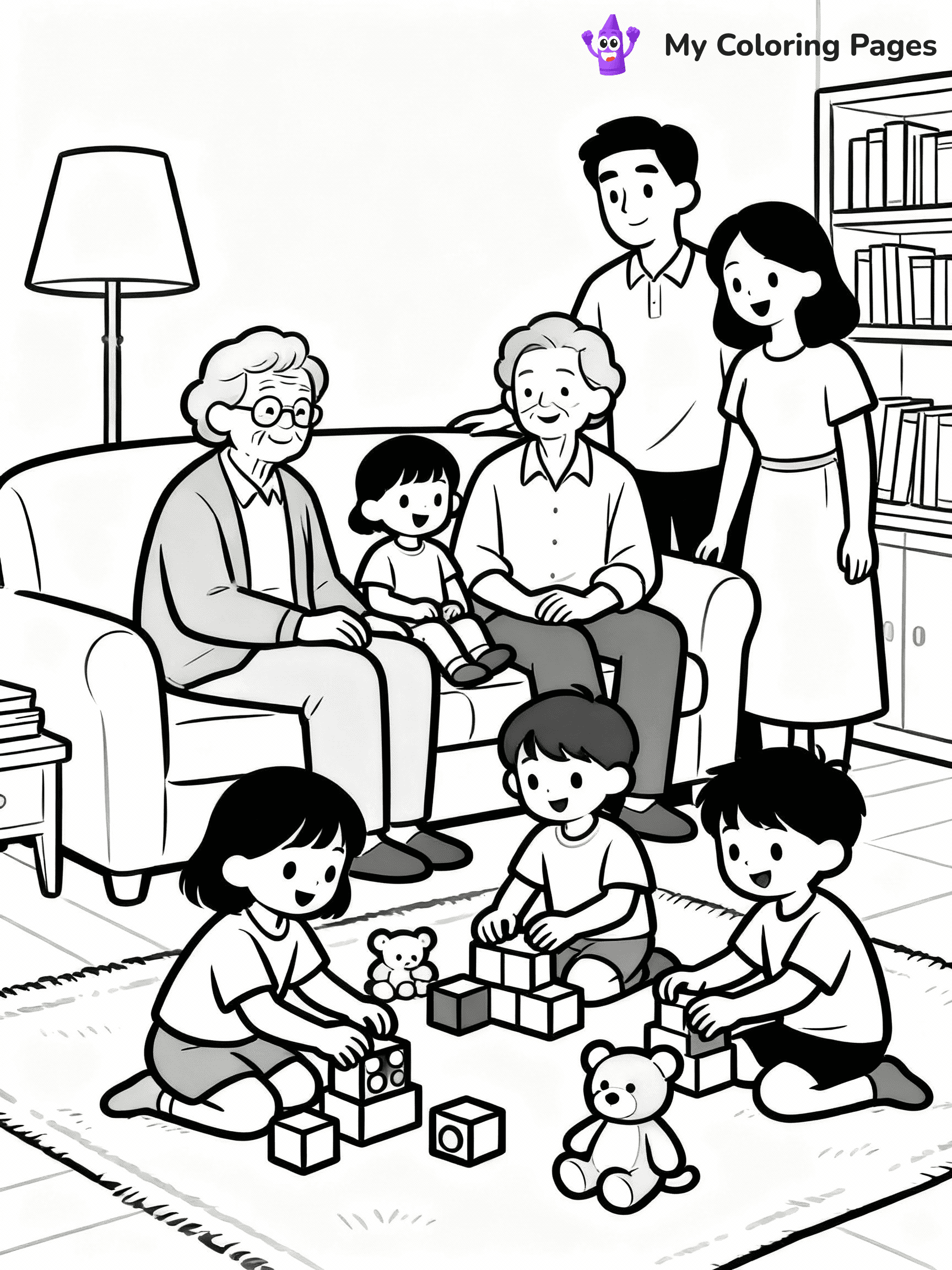 Family Coloring Pages - 23