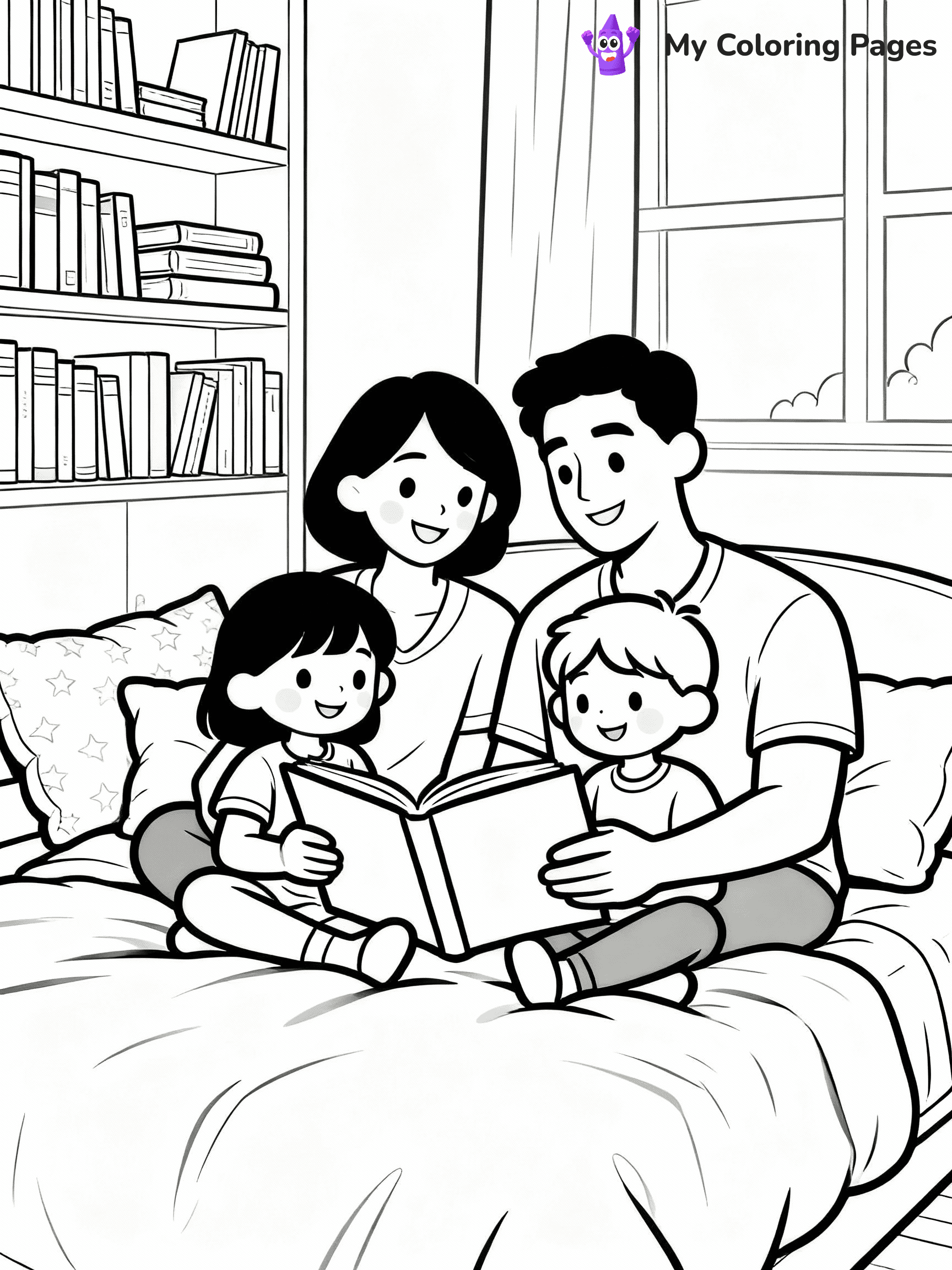Family Coloring Pages - 9