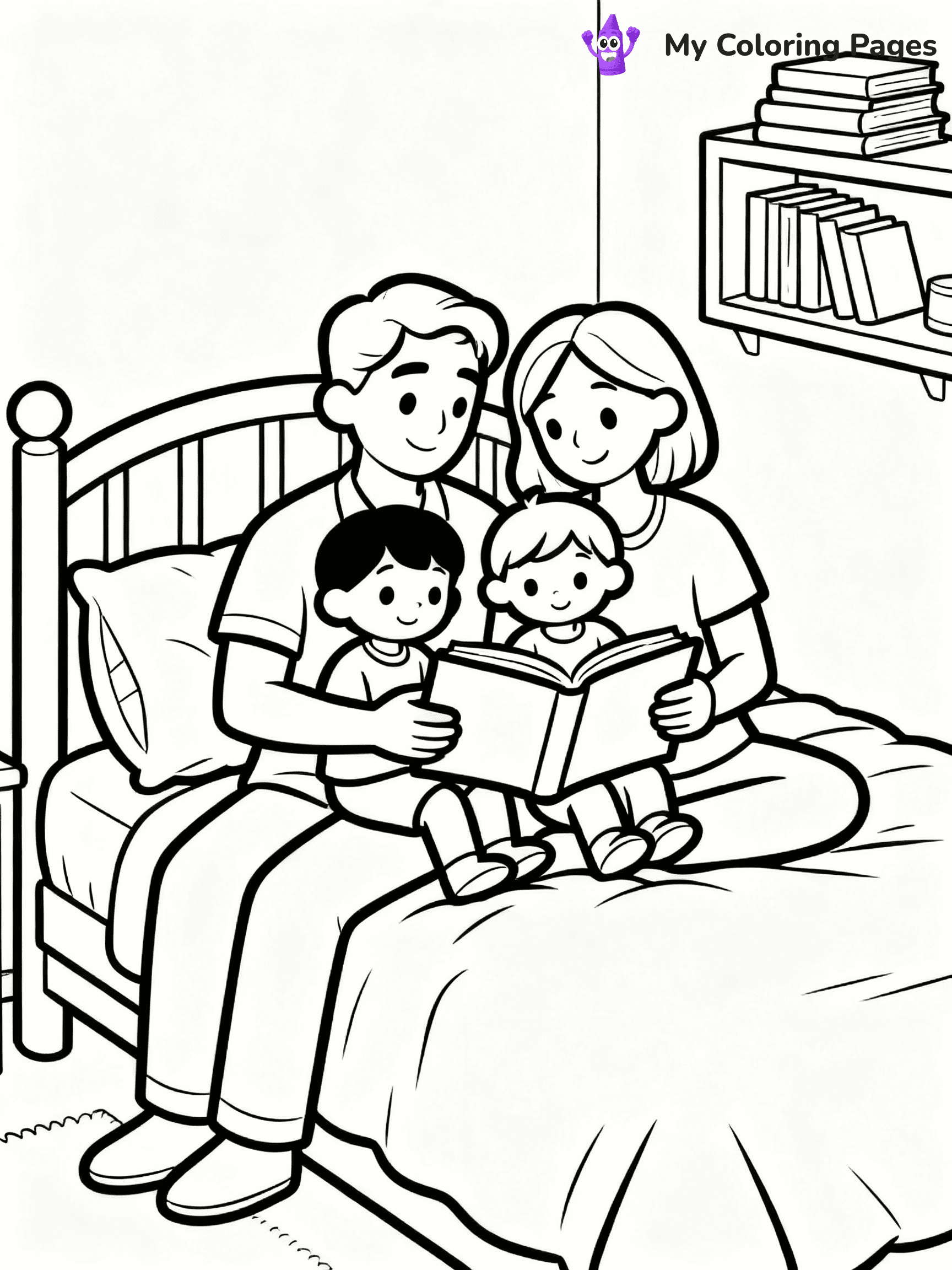 Family Coloring Pages - 8