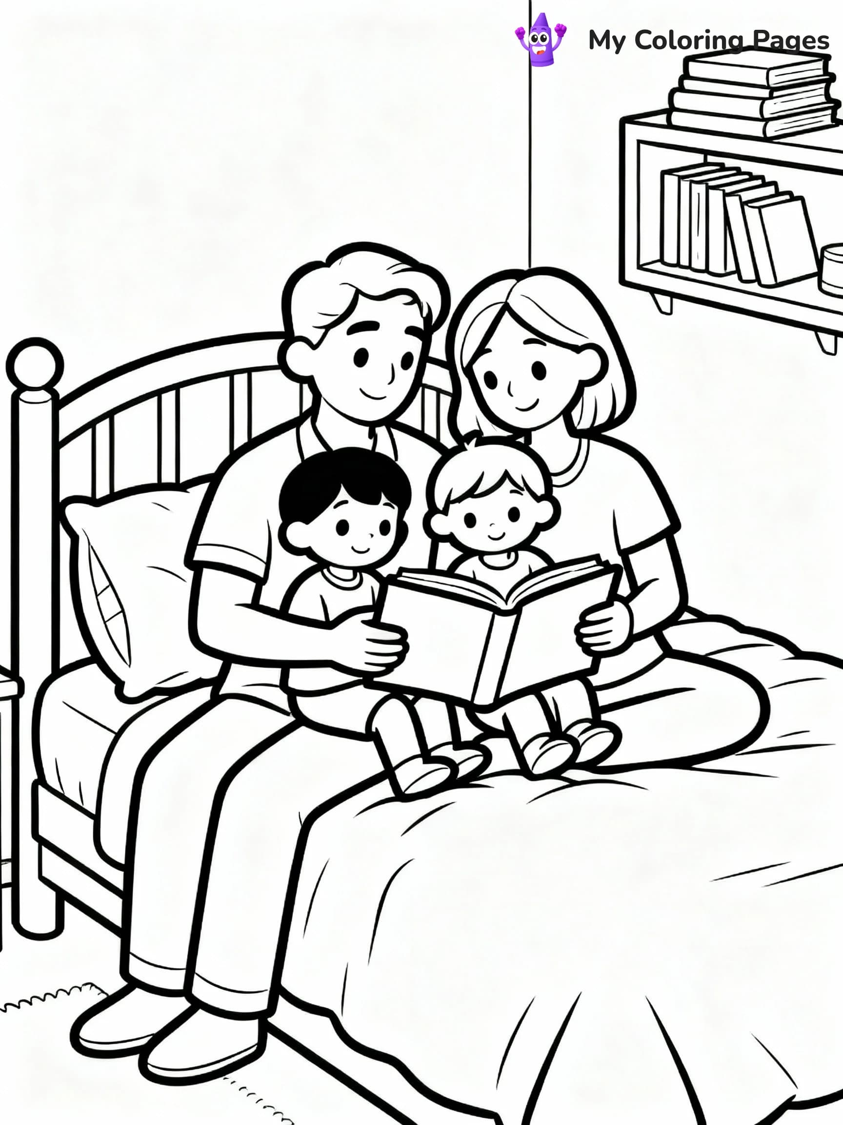 Family Coloring Pages - 8