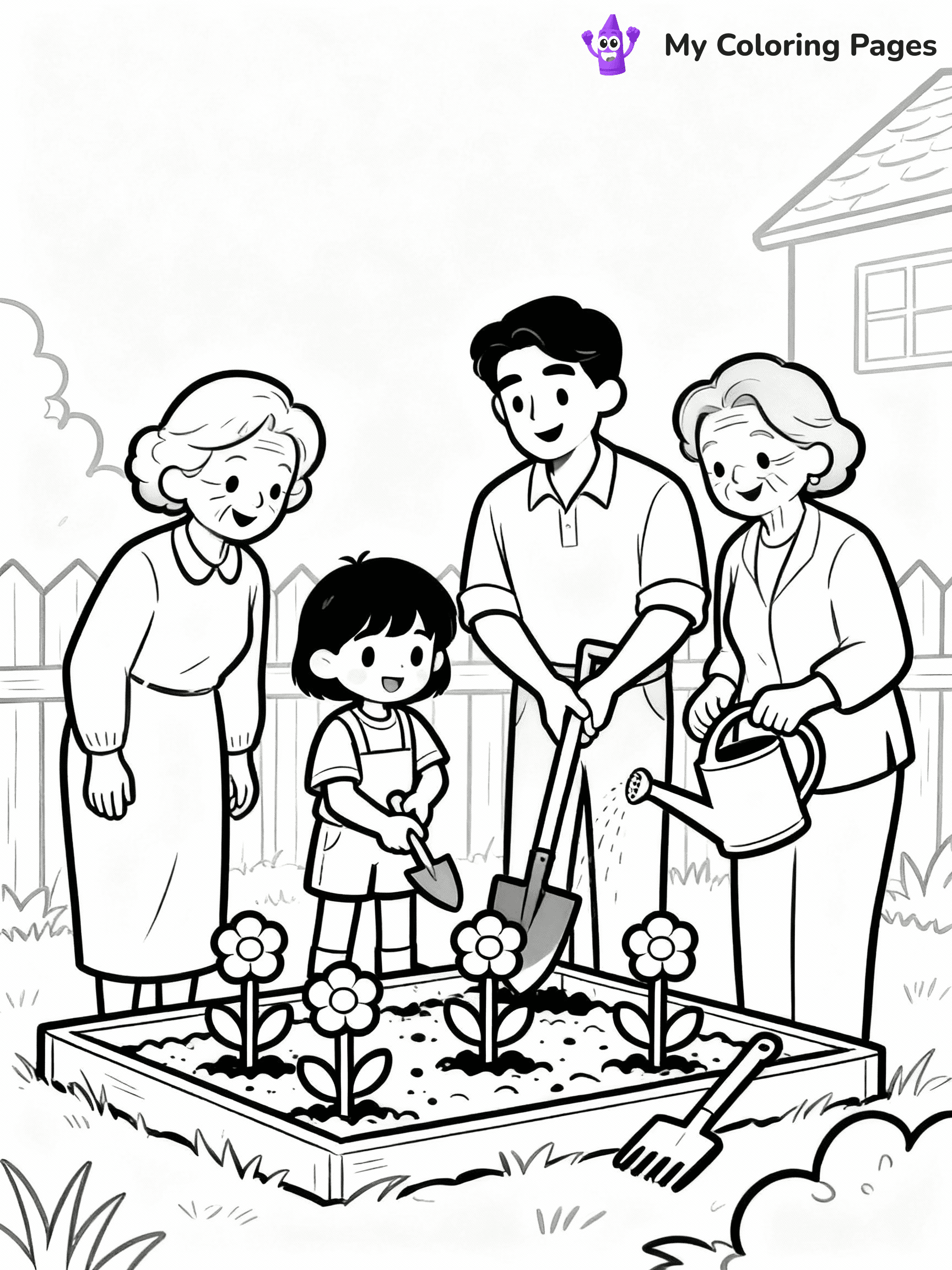 Family Coloring Pages - 7