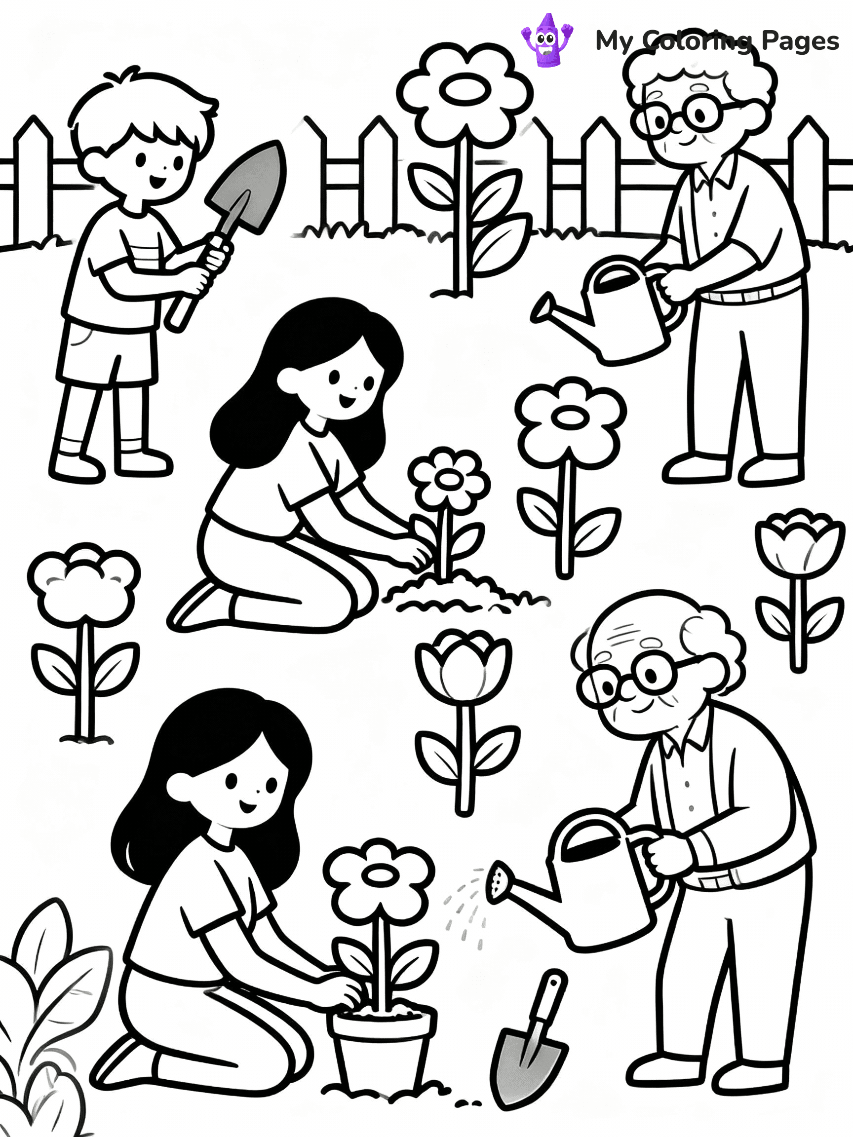 Family Coloring Pages - 6