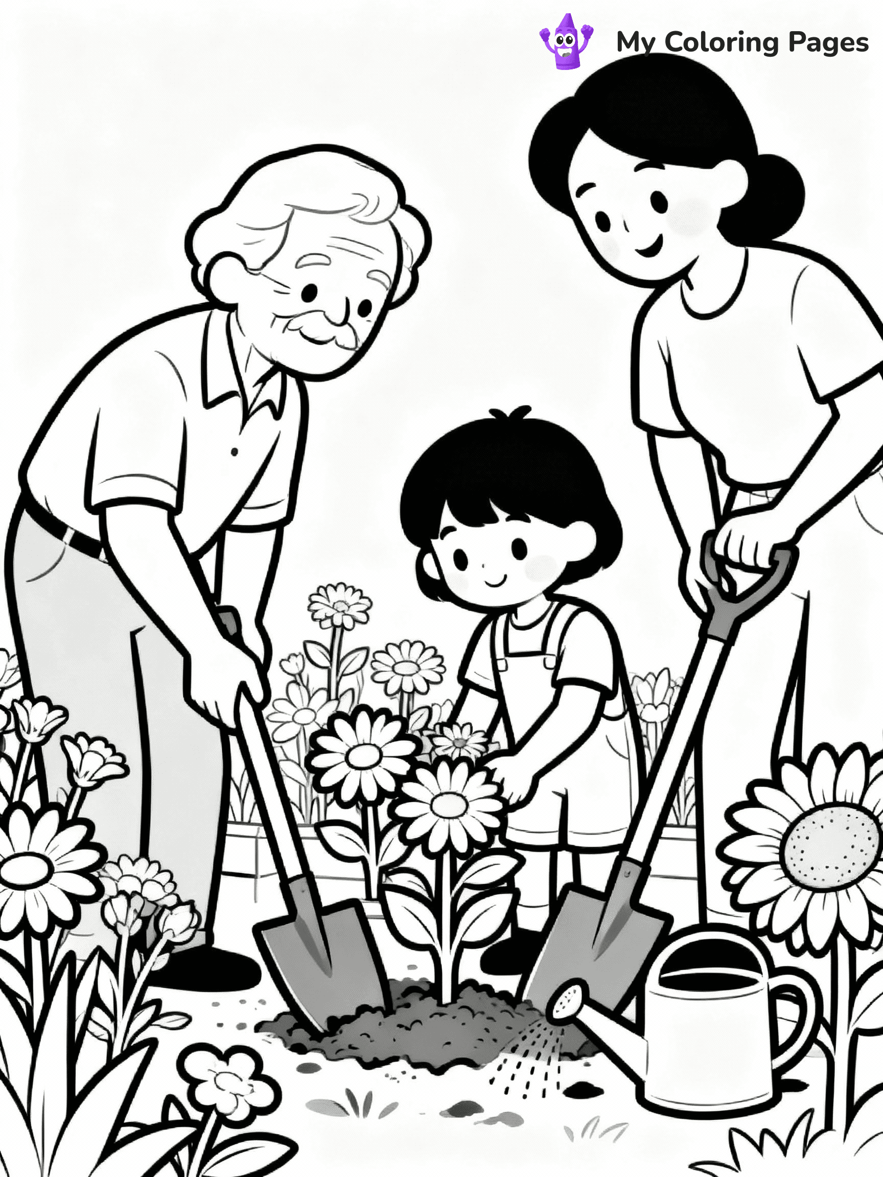Family Coloring Pages - 2