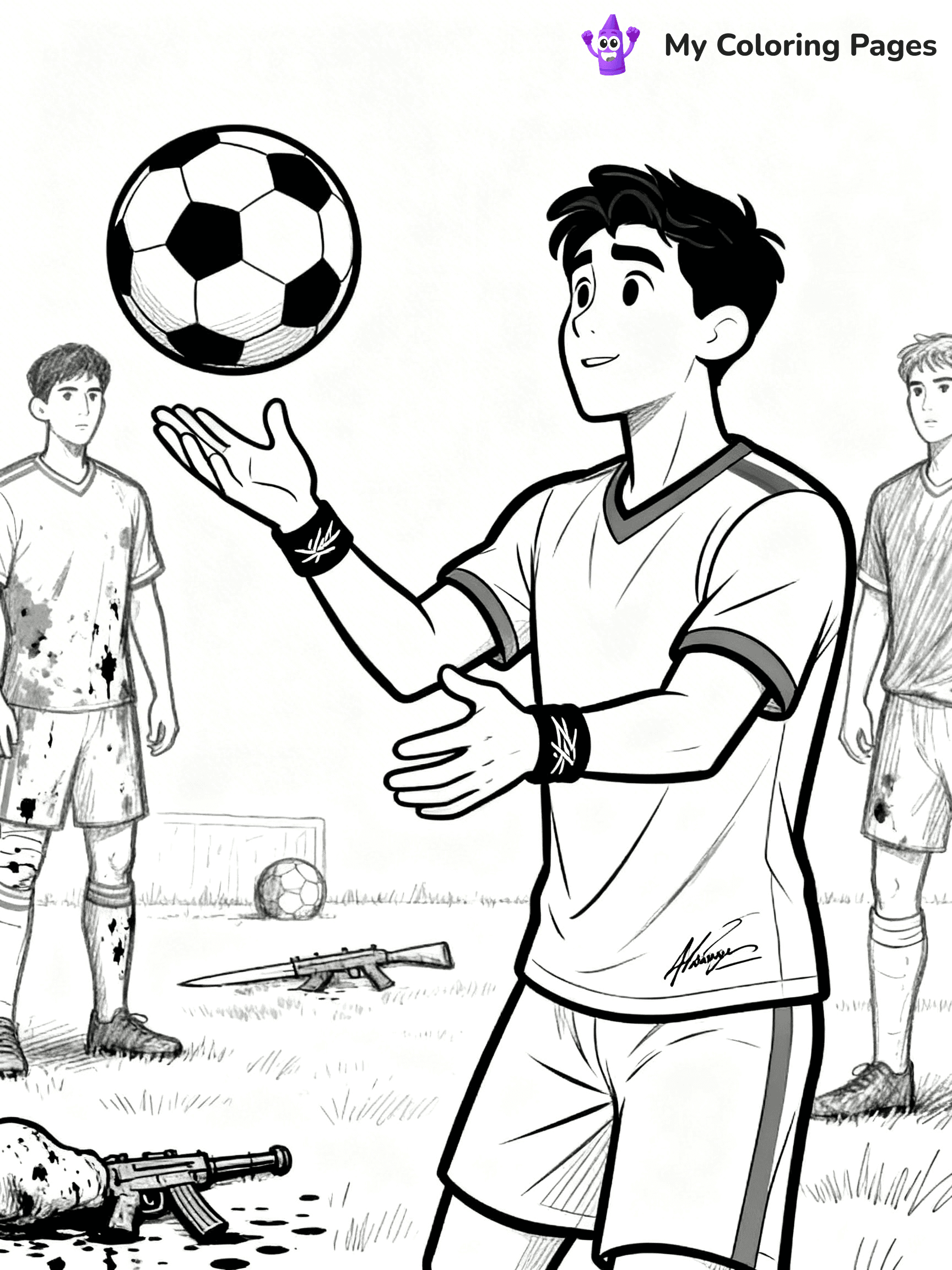 Soccer Player Coloring Pages - 48