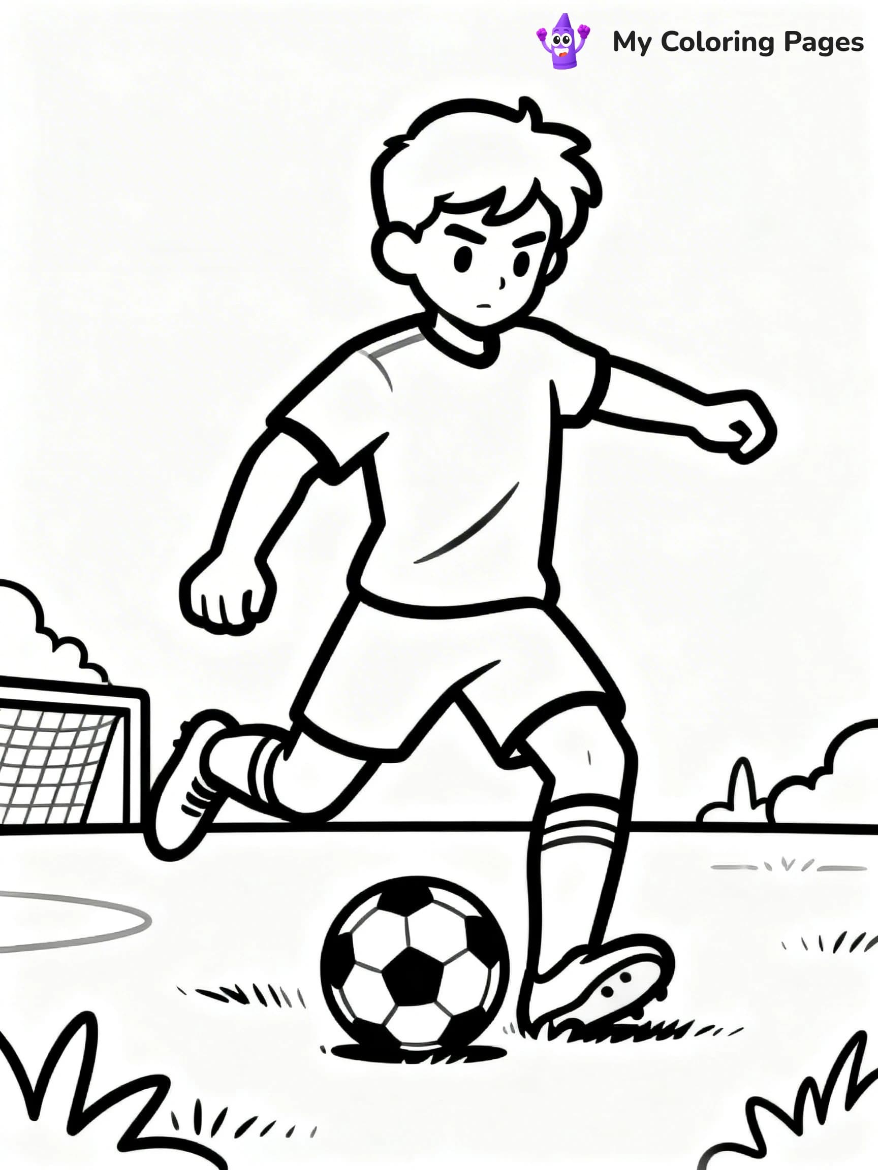 Soccer Player Coloring Pages - 12