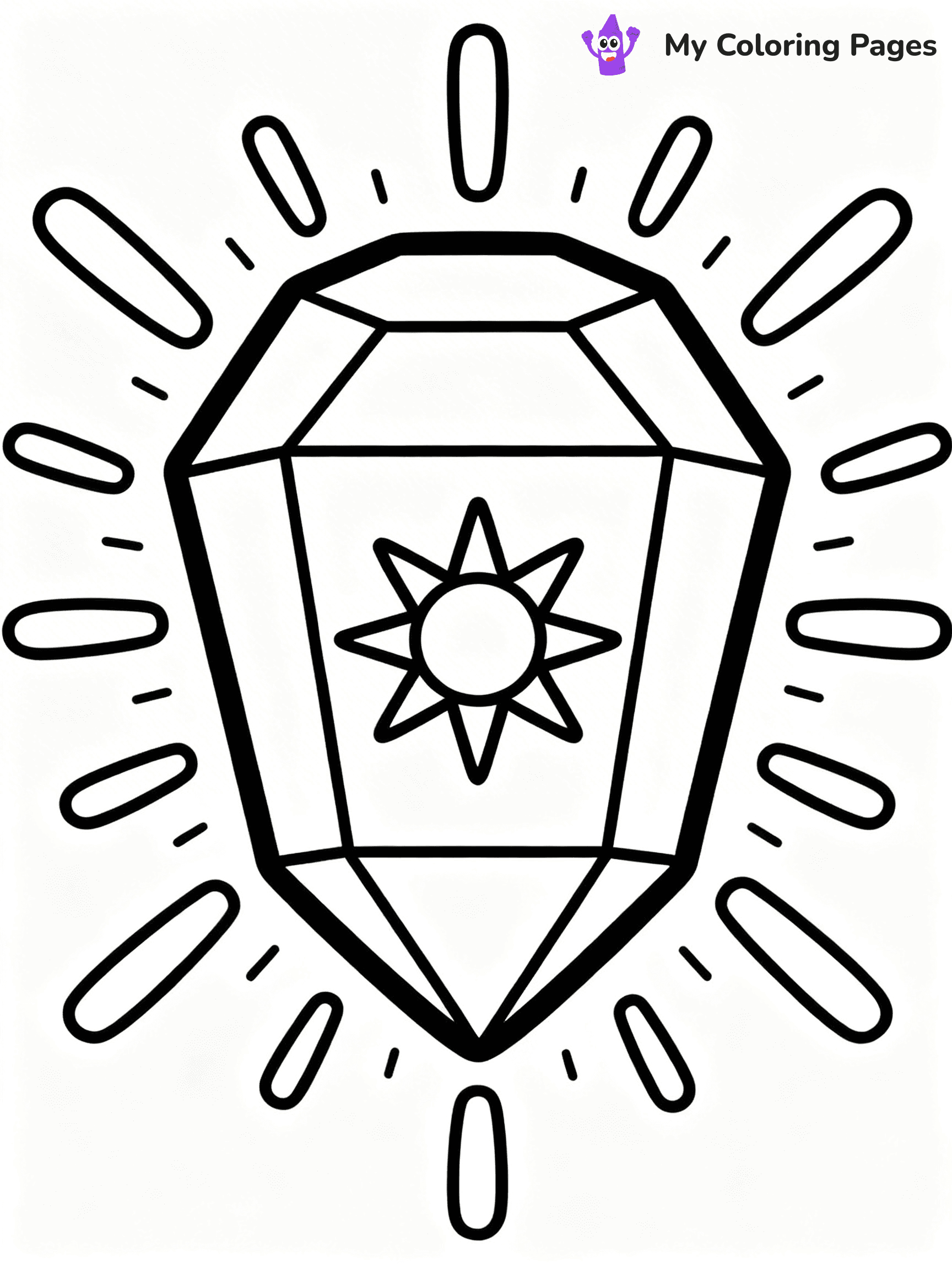 Gem Coloring Pages - 25