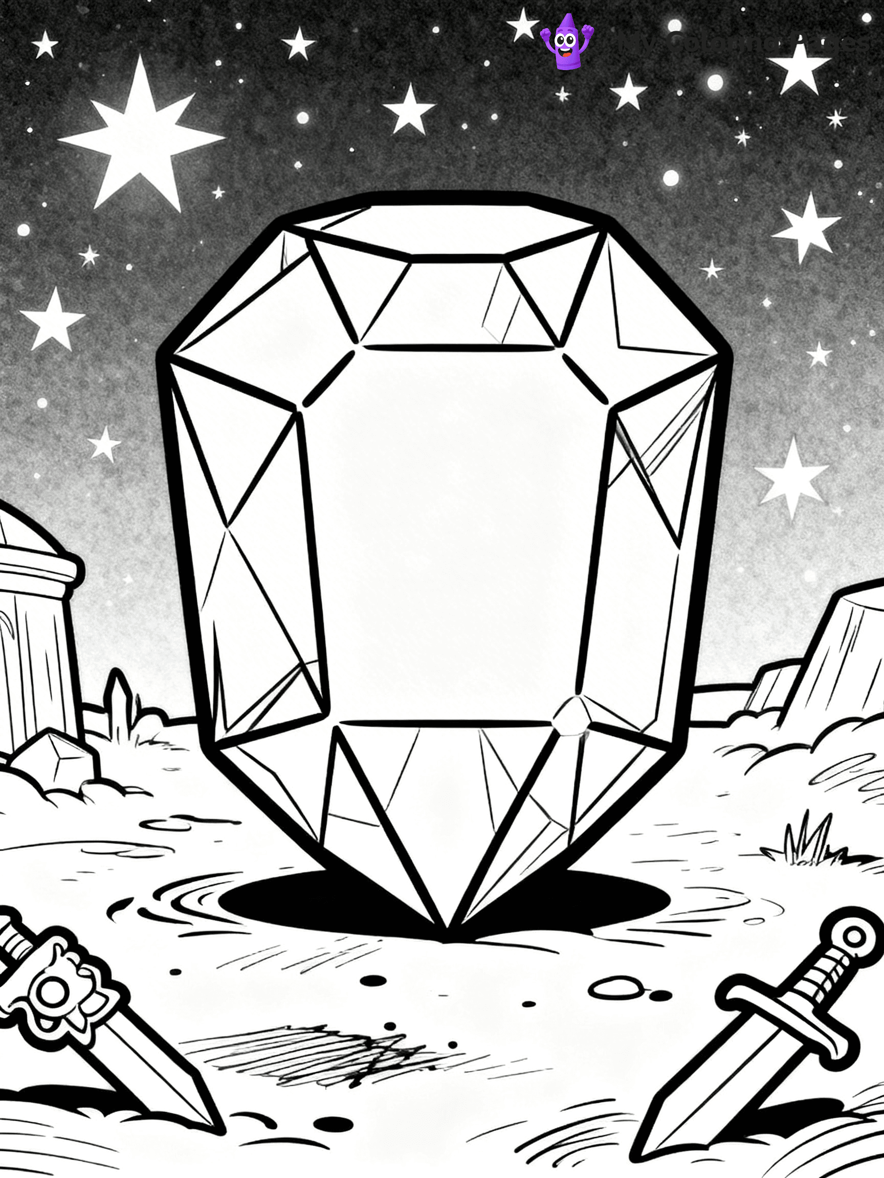 Gem Coloring Pages - 11