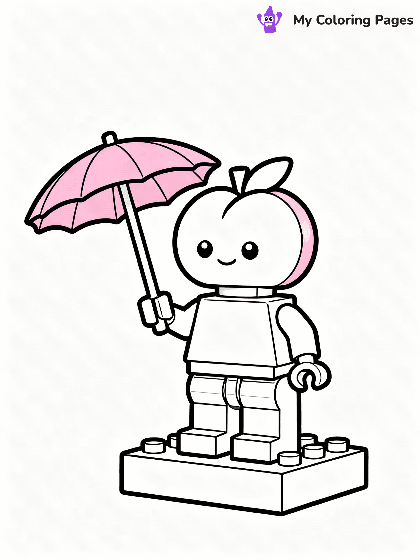 ⚠️ CRITICAL REQUIREMENT - ABSOLUTE BLACK AND WHITE ONLY ⚠️
This MUST be a BLACK AND WHITE line drawing ONLY. NO COLORS whatsoever.
- ONLY pure black lines (#000000) on pure white background (#FFFFFF)
- ABSOLUTELY NO colors, NO shading, NO gradients, NO grayscale
- If there are ANY colors in the output, the image is REJECTED
- This is a COLORING PAGE - meant to be COLORED IN by children
- The output must be UNCOLORED line art ready for coloring
⚠️ SUBJECT TO DRAW: LEGO Peach from Super Mario in LEGO style, holding a pink parasol, standing on a block platform
(REMEMBER: Output must be BLACK AND WHITE line art only, NOT colored!)
# COLORING PAGE: BLACK OUTLINES ONLY - WHITE BACKGROUND MANDATORY
Create a **coloring book page** using EXACTLY two values: black lines, white space.
## NON-NEGOTIABLE BINARY RULES
- **ONLY #000000 (black) and #FFFFFF (white)** - NO other values exist
- **EVERY PIXEL = BLACK OR WHITE** - no gray/shading/antialiasing
- **WHITE BACKGROUND MANDATORY** - entire canvas stays white
- **ALL SHAPES HOLLOW** - everything is empty outlines waiting to be colored
- **FORBIDDEN:** fills, shading, gradients, patterns, textures, colors
- **NO SOLID REGIONS** - if it's not a thin line, it's wrong
## Universal Line Standards
- Black outlines ONLY - thin, uniform weight
- Every shape completely empty inside
- Closed contours suitable for coloring
- Simple flat illustration - zero depth/3D/realism
- **Style:** Whimsical Doodle Art Alley - rounded, friendly outlines (unless specified)
## Everything = Outline Only
- Characters/animals: hollow shapes
- Objects/clothing: empty contours
- Backgrounds/scenery: line work only
- Natural elements: outlined forms
- Dark/night areas: don't exist (use outlined symbols)
- Textures/patterns: convert to simple lines
## The Test
Can a child color EVERY white space with crayons? If any area is pre-filled/shaded/gray or colored in, it FAILS. Every shape must be waiting to receive color.
**FINAL OUTPUT**: Binary coloring page. Black lines define shapes. White spaces ready for coloring. Nothing else exists. No exceptions. Print-ready.
⚠️ FINAL REMINDER: Draw the subject "LEGO Peach from Super Mario in LEGO style, holding a pink parasol, standing on a block platform" as BLACK AND WHITE line art. Zero colors in output.