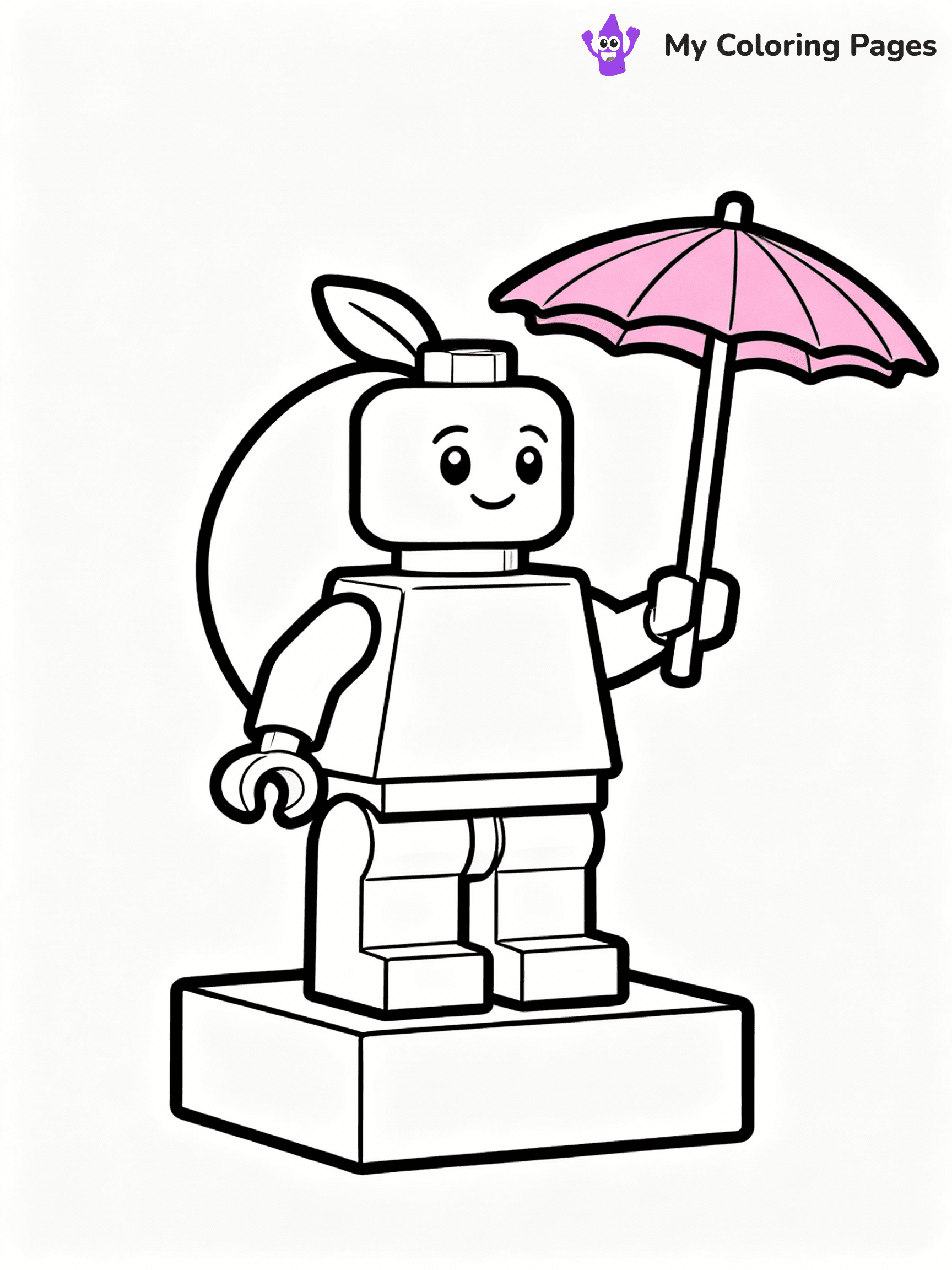 ⚠️ CRITICAL REQUIREMENT - ABSOLUTE BLACK AND WHITE ONLY ⚠️
This MUST be a BLACK AND WHITE line drawing ONLY. NO COLORS whatsoever.
- ONLY pure black lines (#000000) on pure white background (#FFFFFF)
- ABSOLUTELY NO colors, NO shading, NO gradients, NO grayscale
- If there are ANY colors in the output, the image is REJECTED
- This is a COLORING PAGE - meant to be COLORED IN by children
- The output must be UNCOLORED line art ready for coloring
⚠️ SUBJECT TO DRAW: LEGO Peach from Super Mario in LEGO style, holding a pink parasol, standing on a block platform
(REMEMBER: Output must be BLACK AND WHITE line art only, NOT colored!)
# COLORING PAGE: BLACK OUTLINES ONLY - WHITE BACKGROUND MANDATORY
Create a **coloring book page** using EXACTLY two values: black lines, white space.
## NON-NEGOTIABLE BINARY RULES
- **ONLY #000000 (black) and #FFFFFF (white)** - NO other values exist
- **EVERY PIXEL = BLACK OR WHITE** - no gray/shading/antialiasing
- **WHITE BACKGROUND MANDATORY** - entire canvas stays white
- **ALL SHAPES HOLLOW** - everything is empty outlines waiting to be colored
- **FORBIDDEN:** fills, shading, gradients, patterns, textures, colors
- **NO SOLID REGIONS** - if it's not a thin line, it's wrong
## Universal Line Standards
- Black outlines ONLY - thin, uniform weight
- Every shape completely empty inside
- Closed contours suitable for coloring
- Simple flat illustration - zero depth/3D/realism
- **Style:** Whimsical Doodle Art Alley - rounded, friendly outlines (unless specified)
## Everything = Outline Only
- Characters/animals: hollow shapes
- Objects/clothing: empty contours
- Backgrounds/scenery: line work only
- Natural elements: outlined forms
- Dark/night areas: don't exist (use outlined symbols)
- Textures/patterns: convert to simple lines
## The Test
Can a child color EVERY white space with crayons? If any area is pre-filled/shaded/gray or colored in, it FAILS. Every shape must be waiting to receive color.
**FINAL OUTPUT**: Binary coloring page. Black lines define shapes. White spaces ready for coloring. Nothing else exists. No exceptions. Print-ready.
⚠️ FINAL REMINDER: Draw the subject "LEGO Peach from Super Mario in LEGO style, holding a pink parasol, standing on a block platform" as BLACK AND WHITE line art. Zero colors in output.