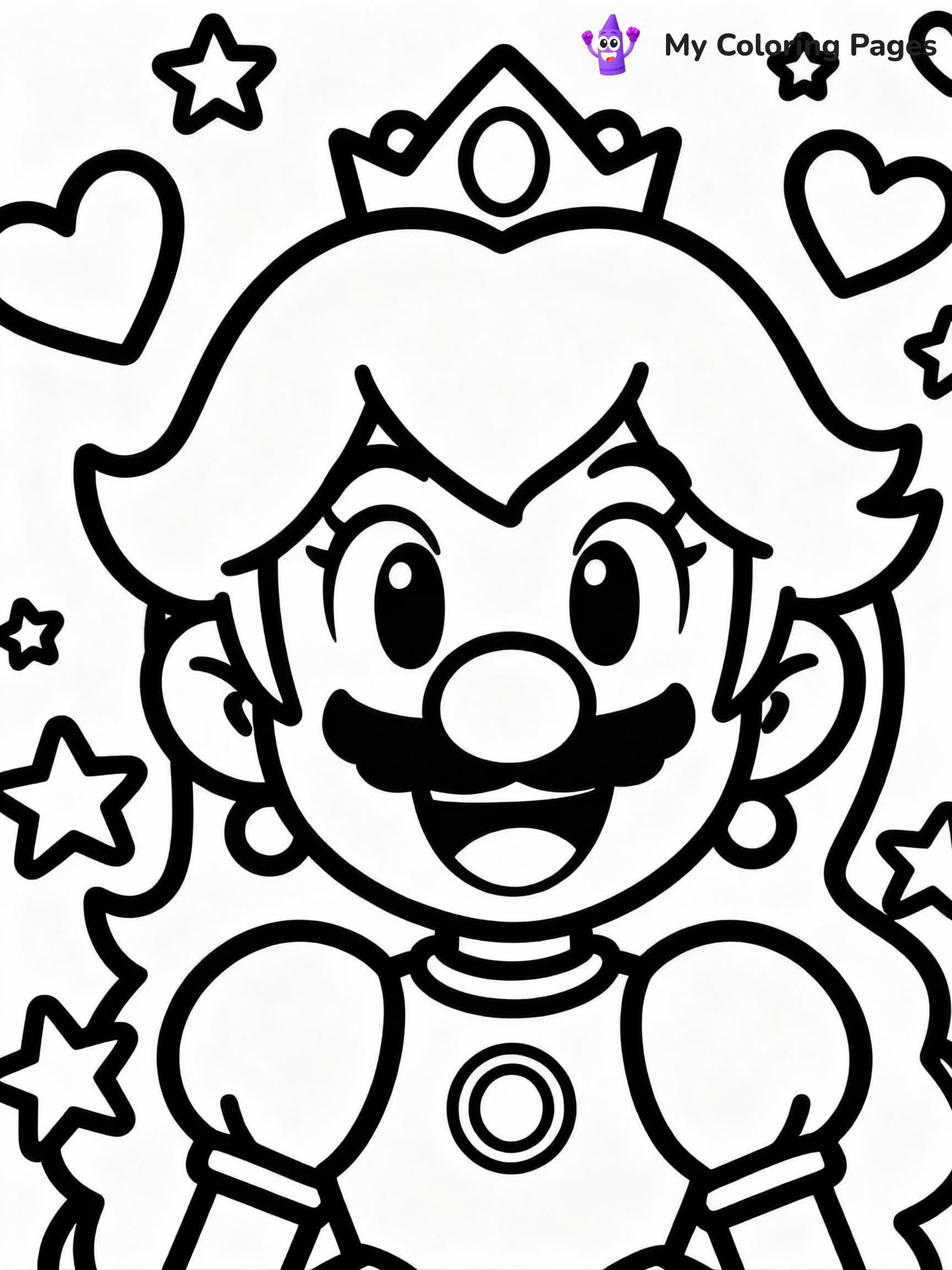 Princess Peach Coloring Pages - 21
