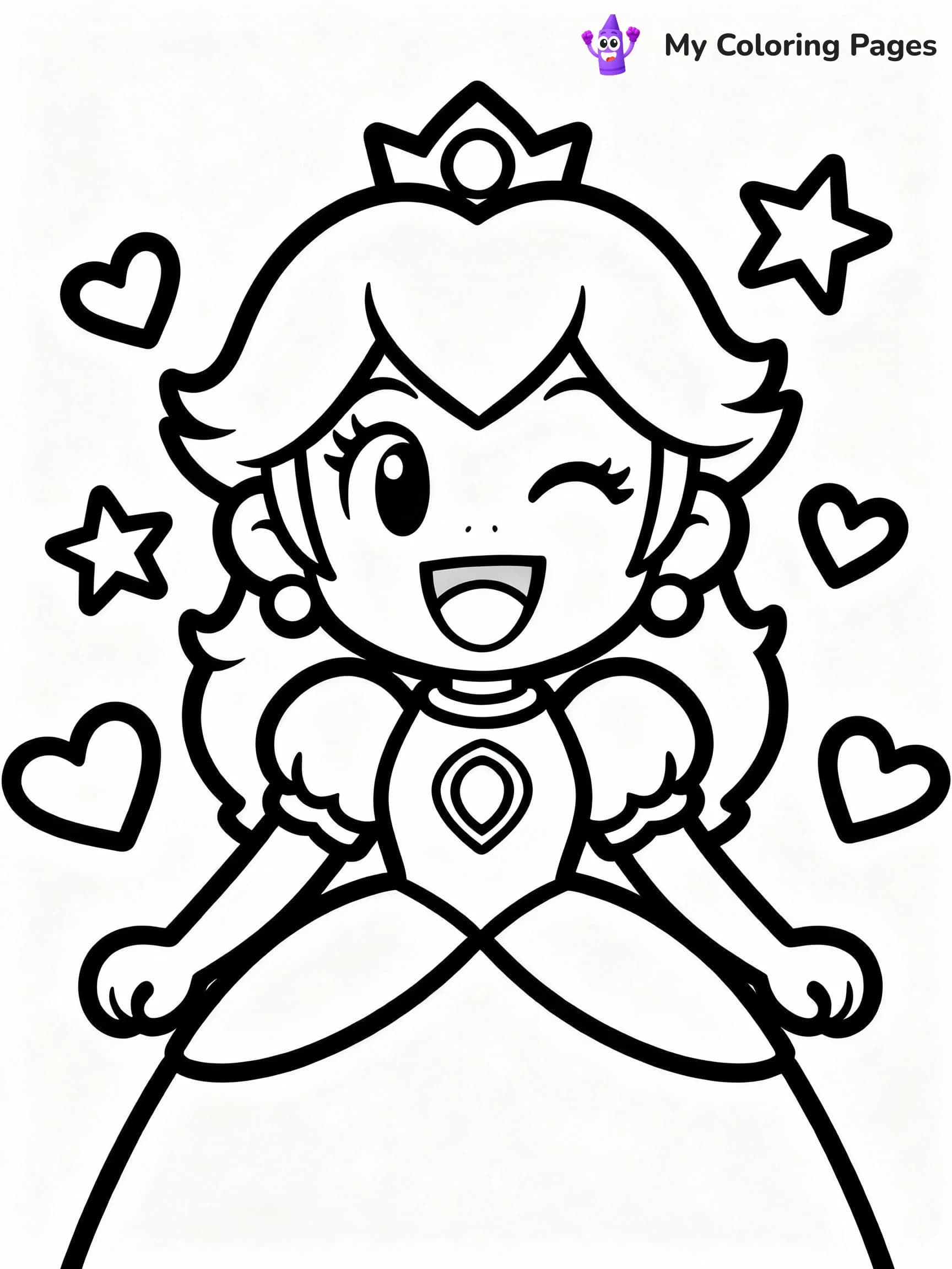 Princess Peach Coloring Pages - 20
