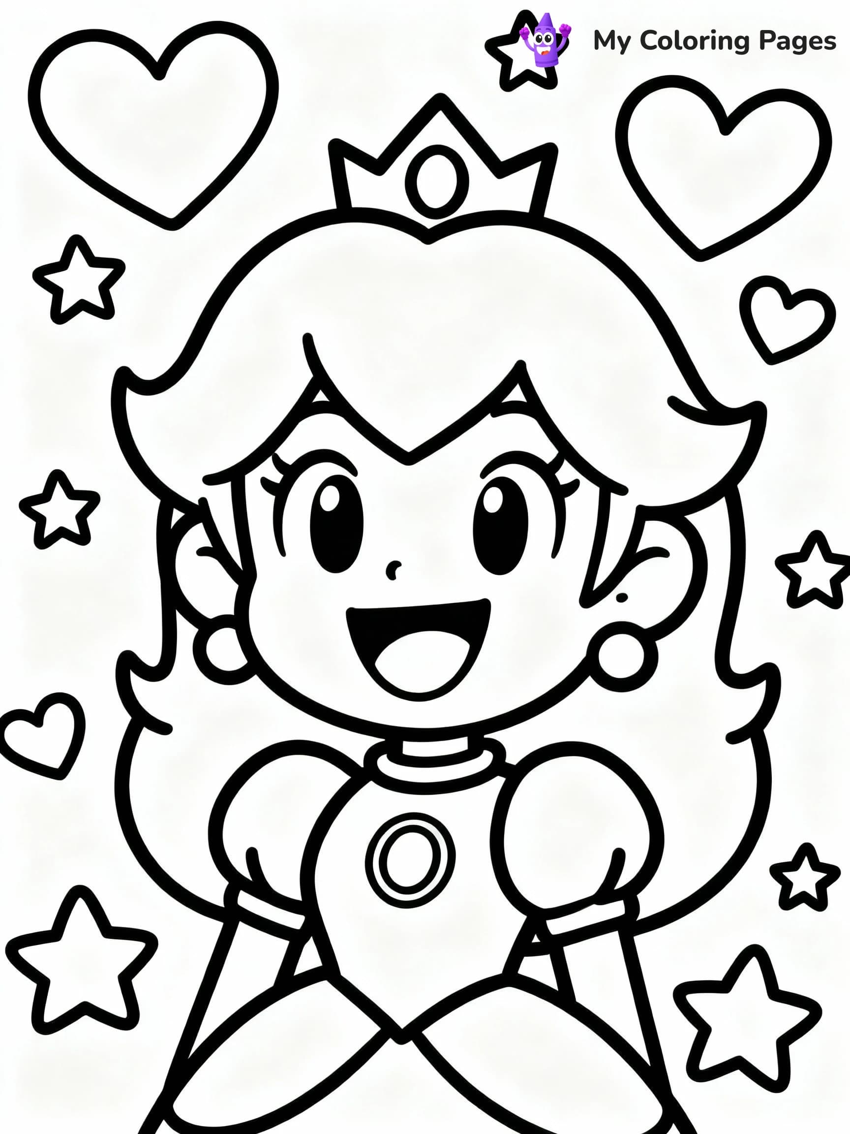 Princess Peach Coloring Pages - 19