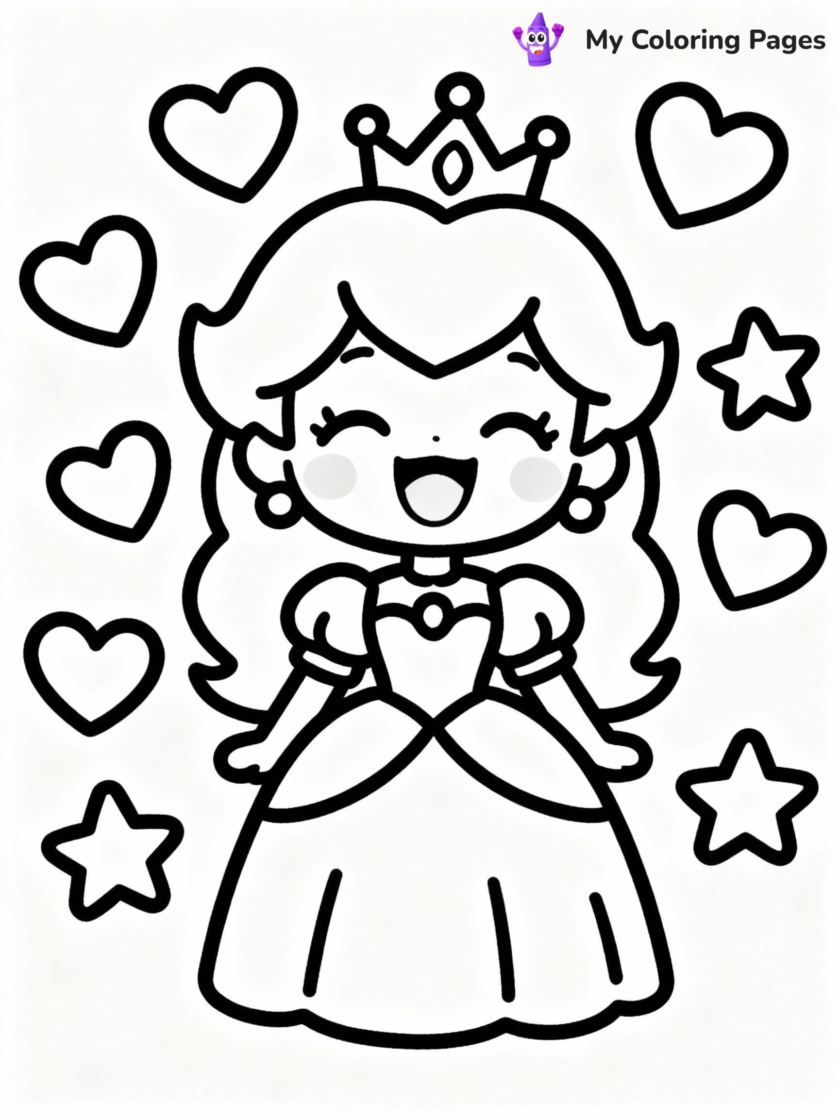 Princess Peach Coloring Pages - 18