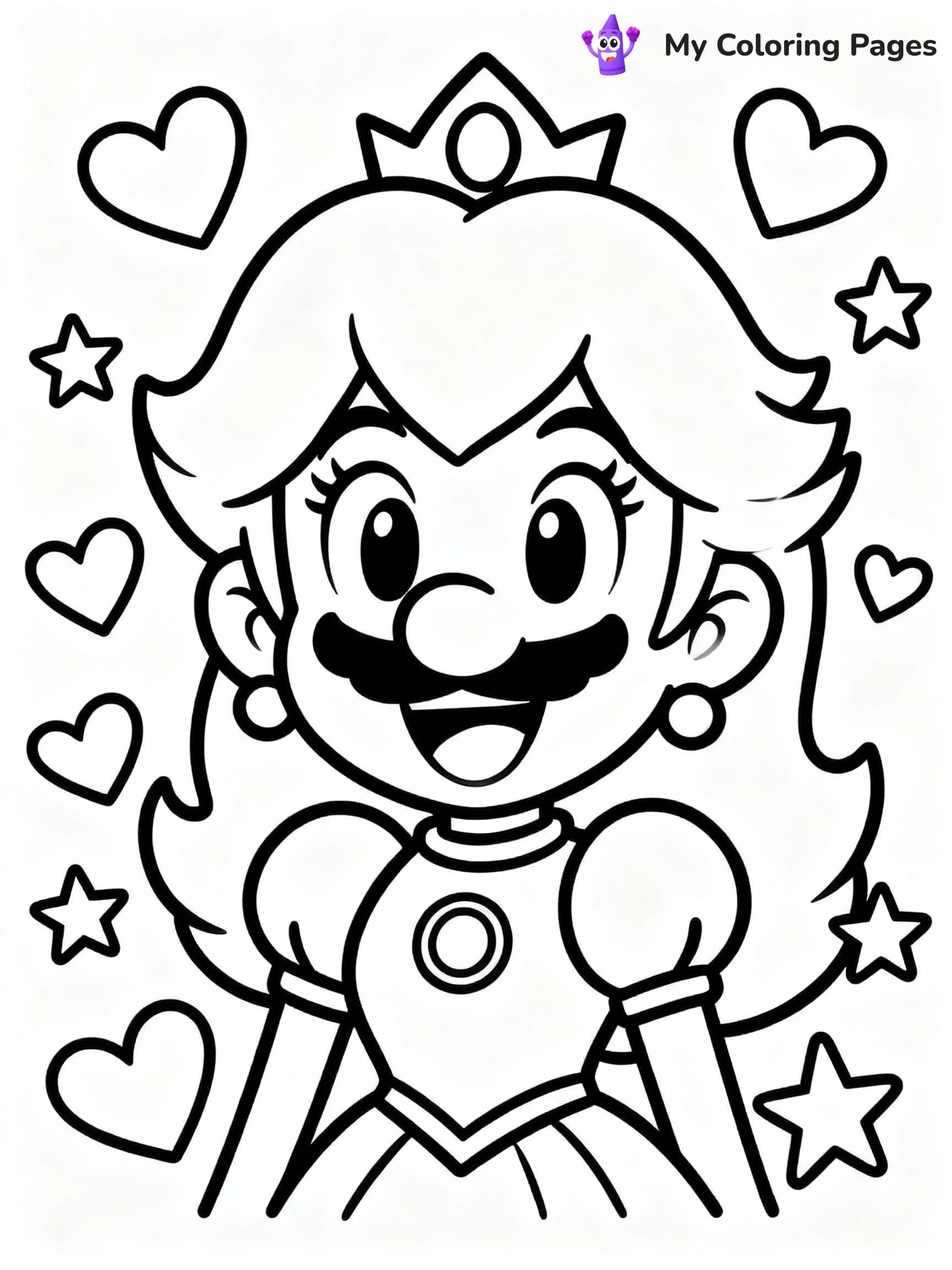 Princess Peach Coloring Pages - 17