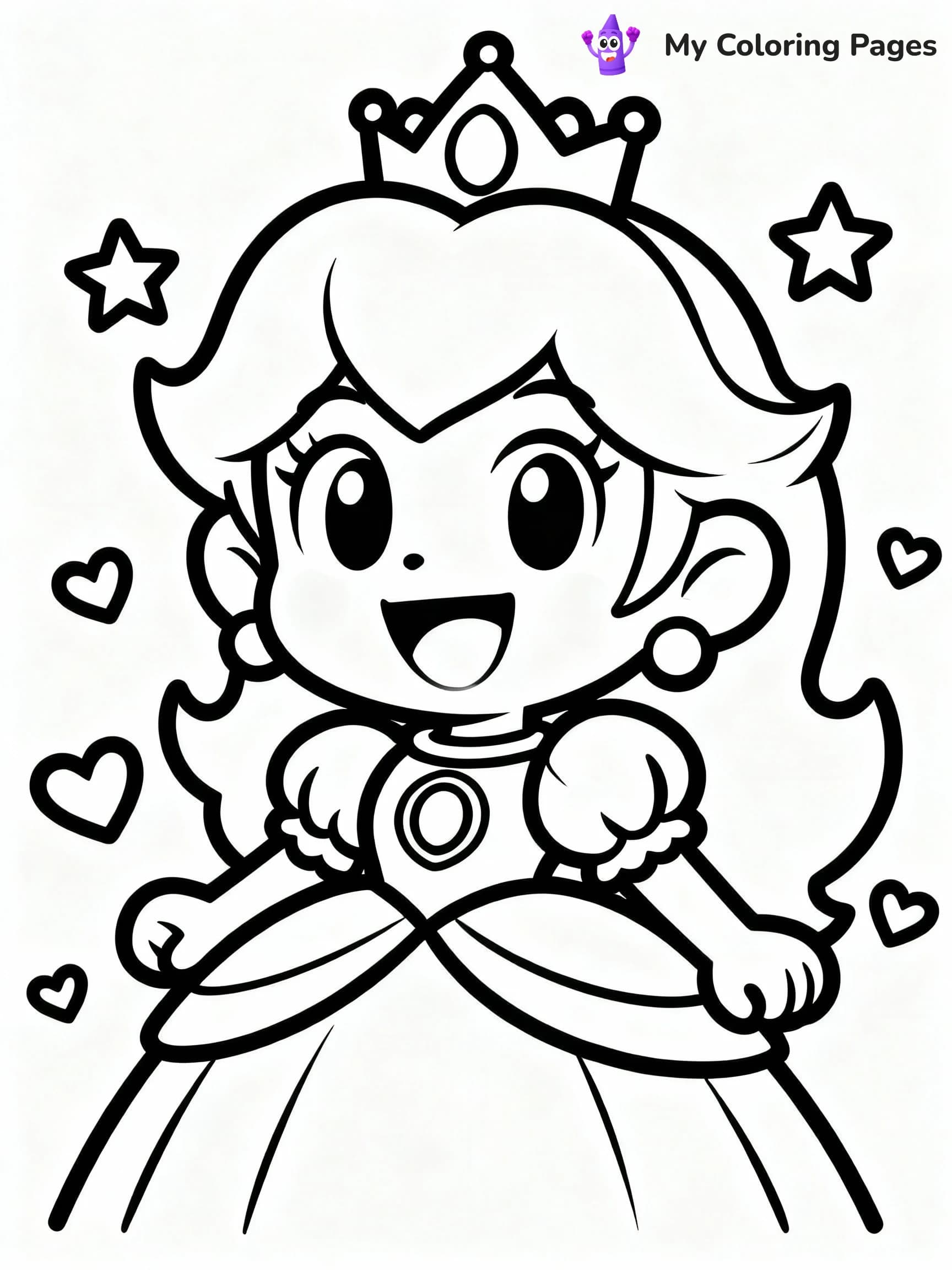 Princess Peach Coloring Pages - 16