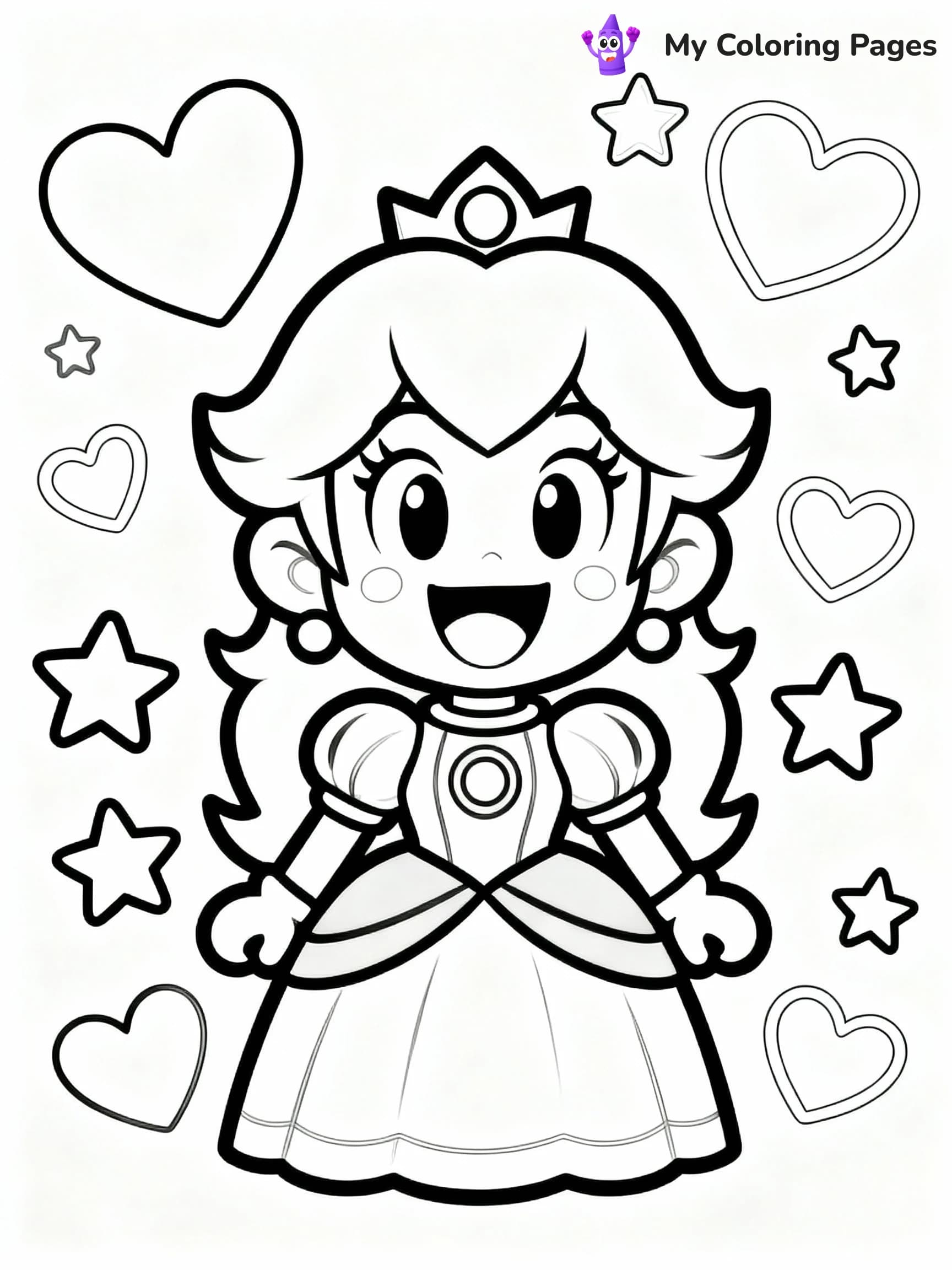Princess Peach Coloring Pages - 15