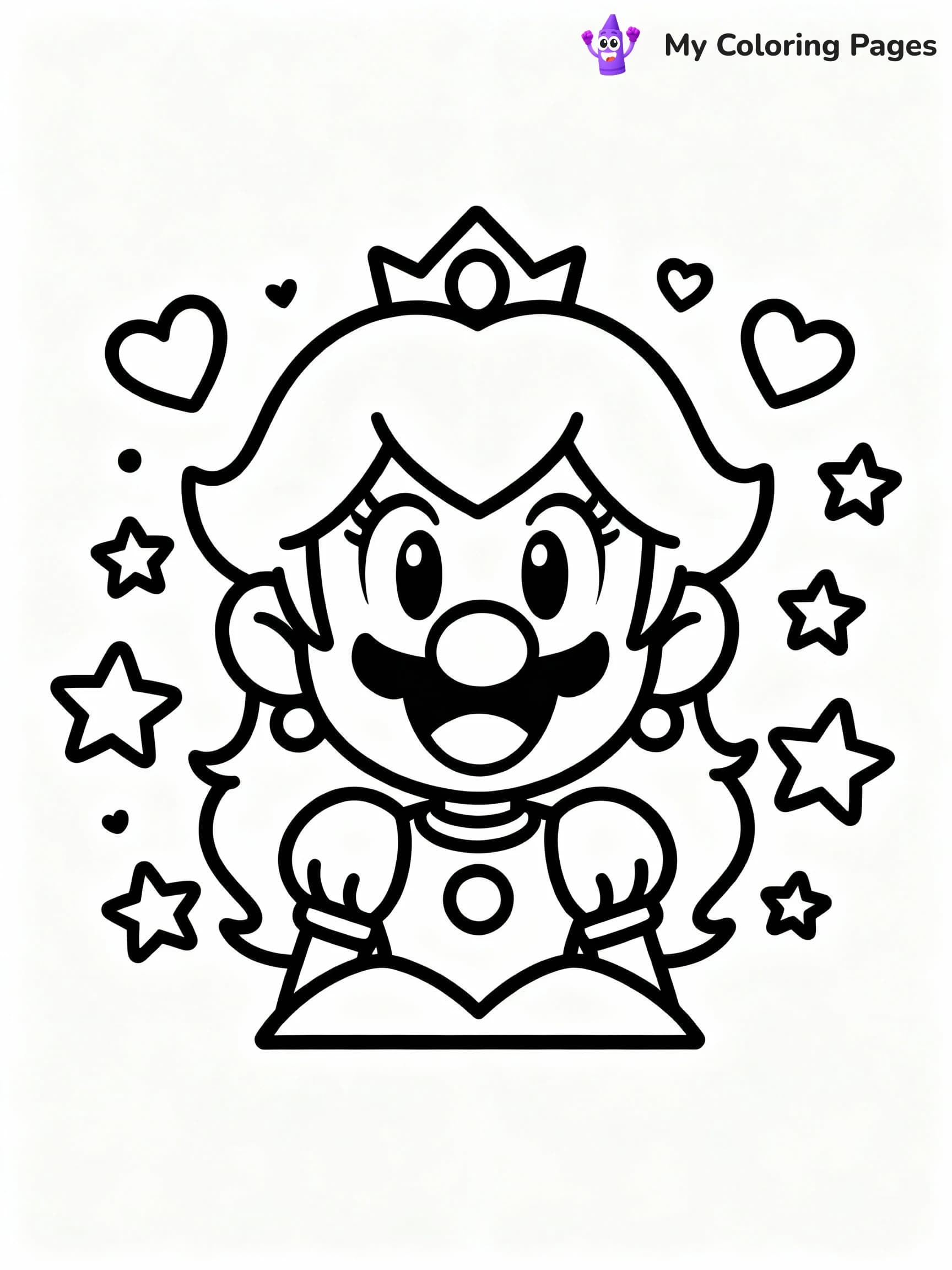Princess Peach Coloring Pages - 14