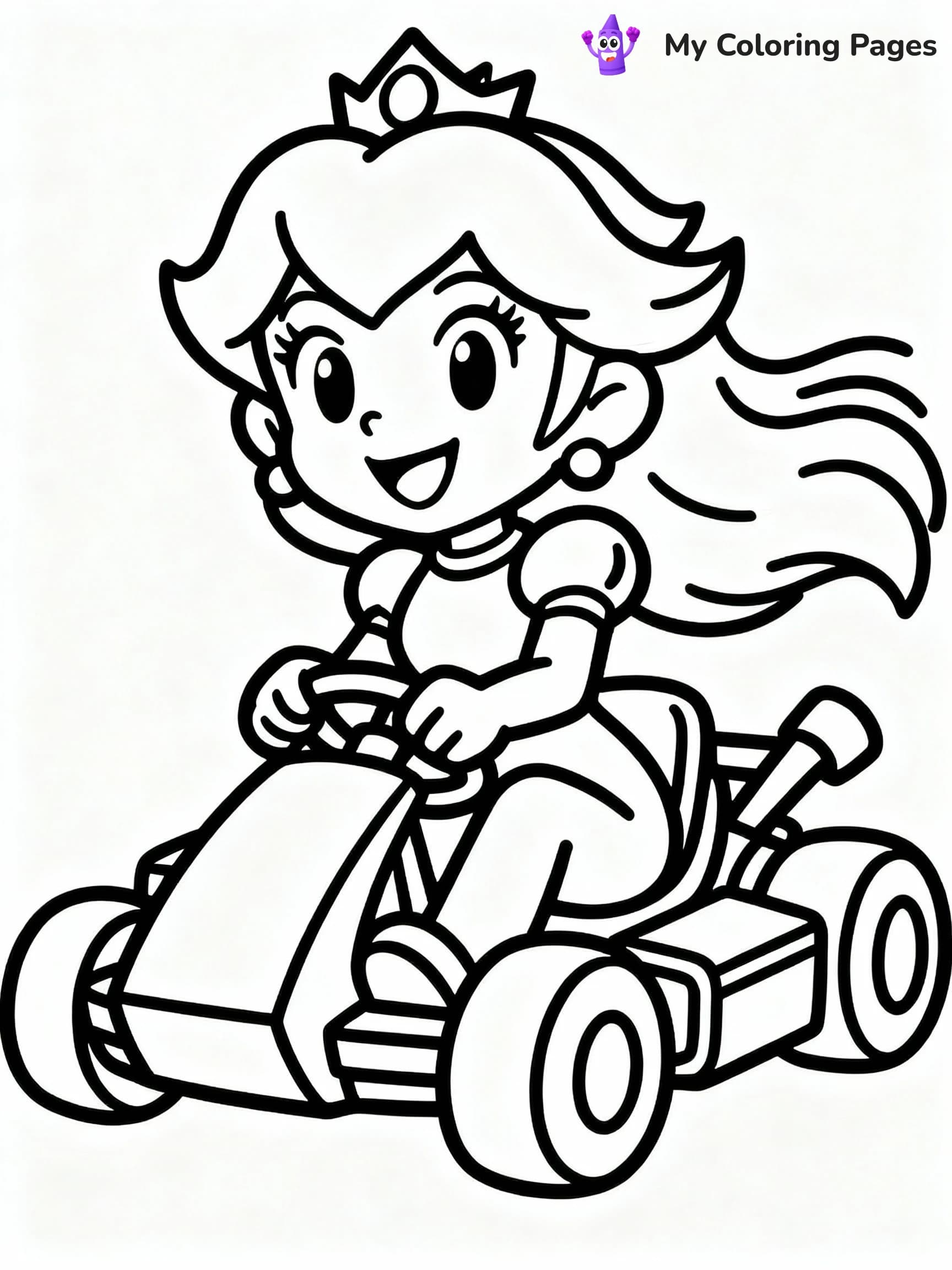 Princess Peach Coloring Pages - 1