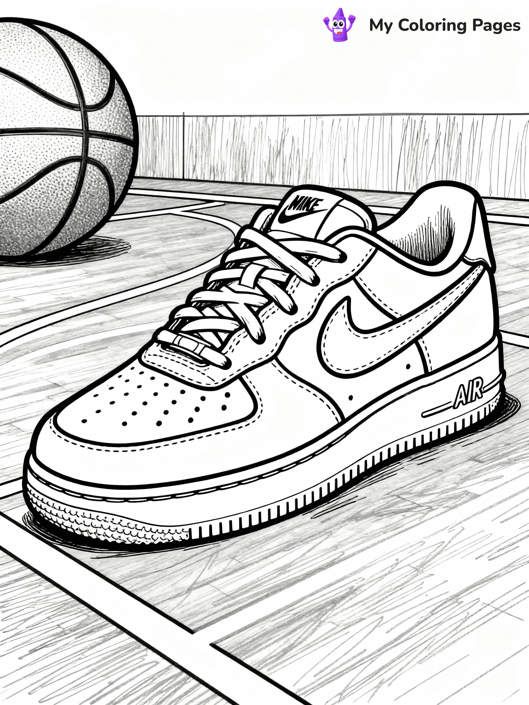 Nike Shoe Coloring Pages - 7