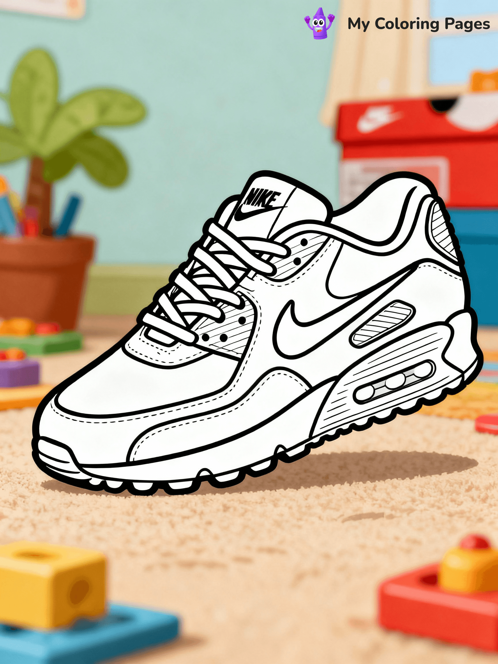 Nike Shoe Coloring Pages - 1