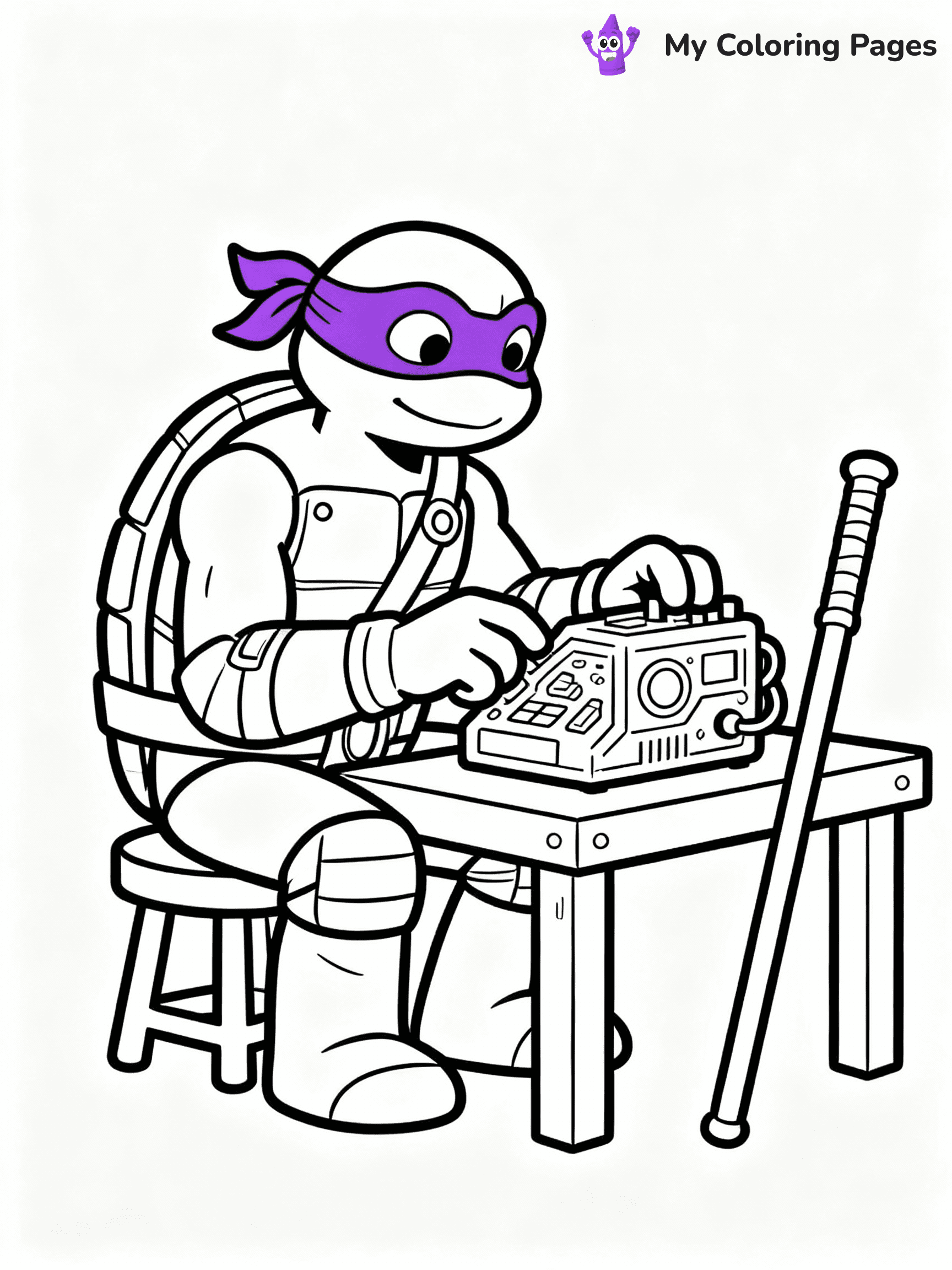 Ninja Turtle Coloring Pages - 32