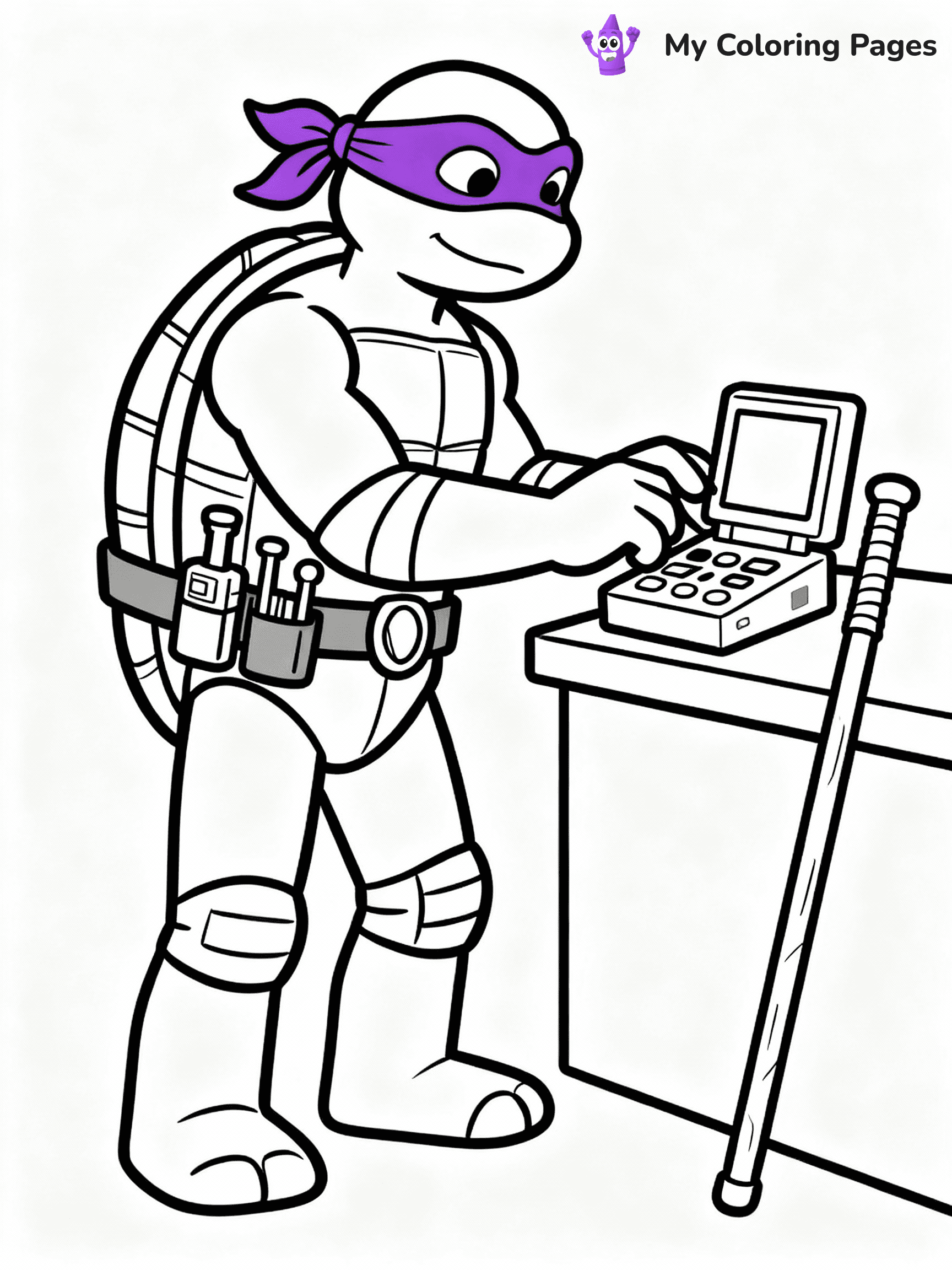 Ninja Turtle Coloring Pages - 22