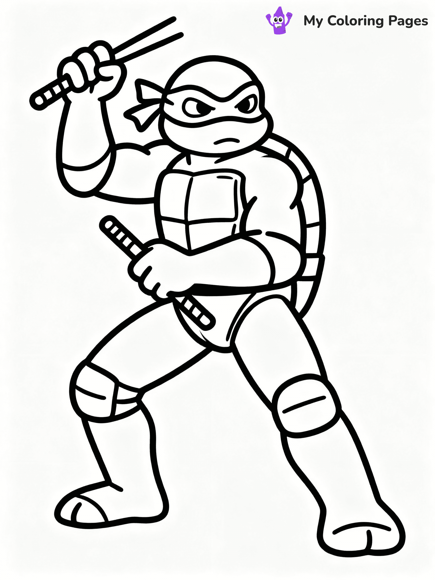 Ninja Turtle Coloring Pages - 19