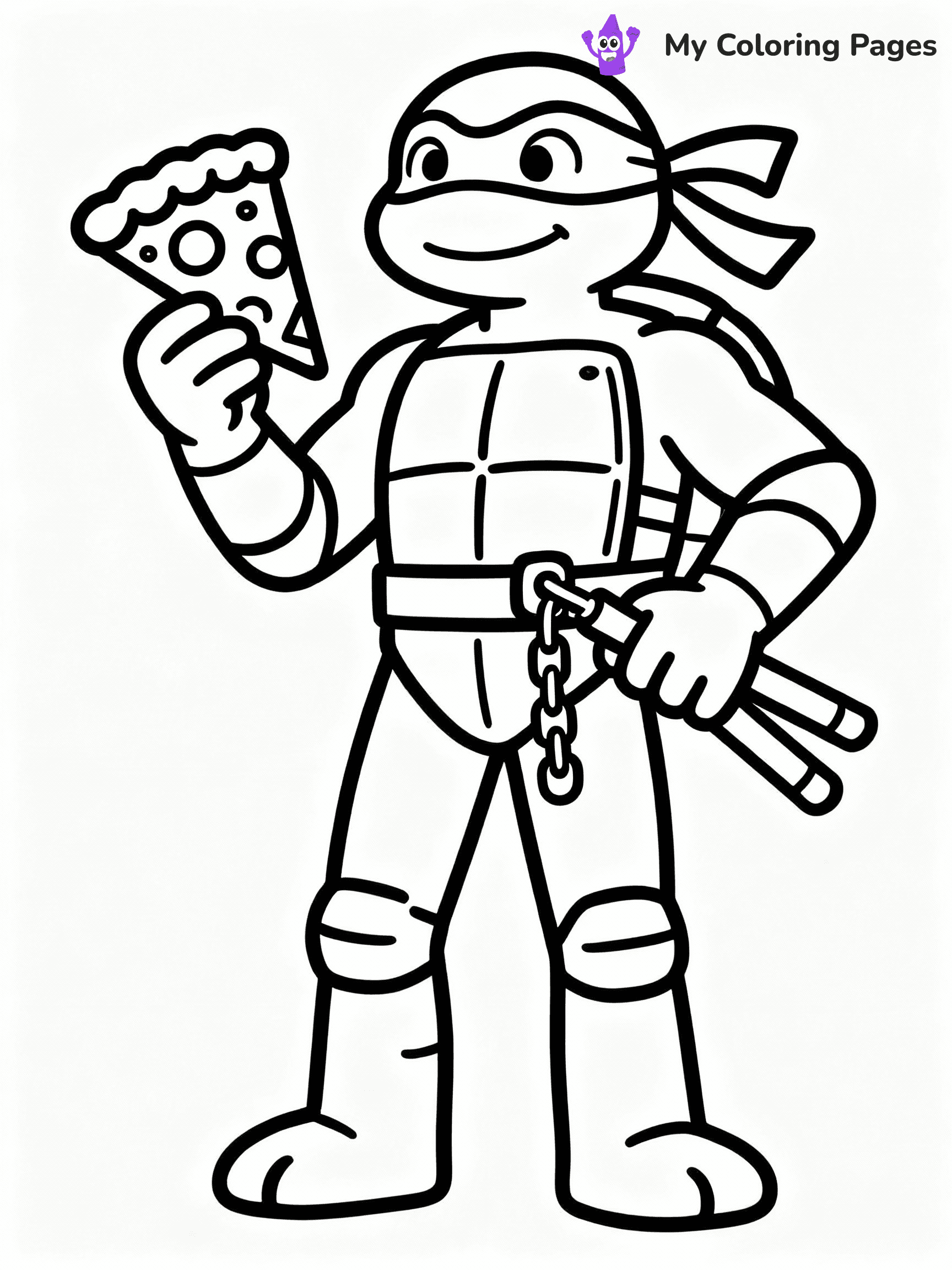 Ninja Turtle Coloring Pages - 12