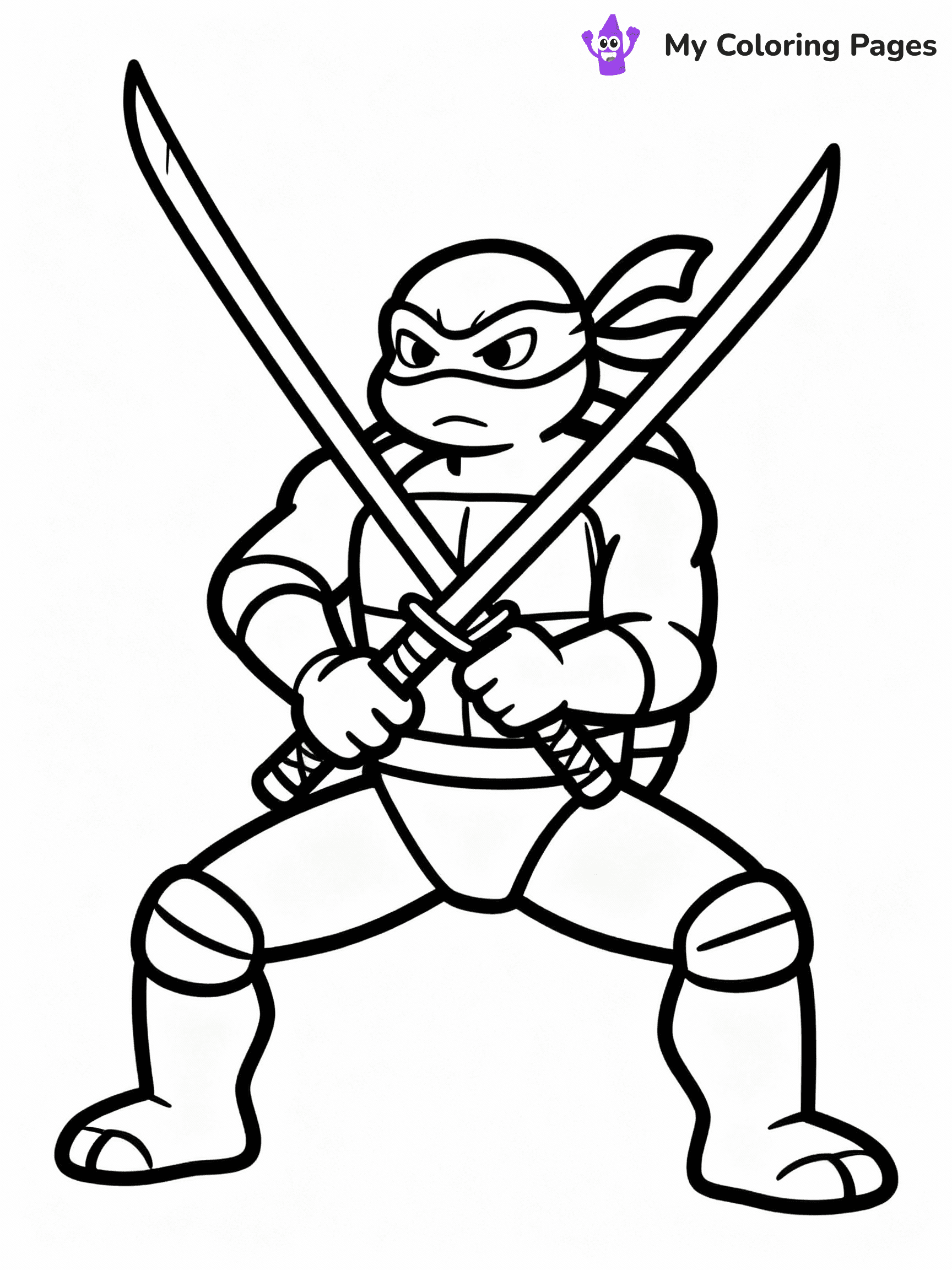 Ninja Turtle Coloring Pages - 8