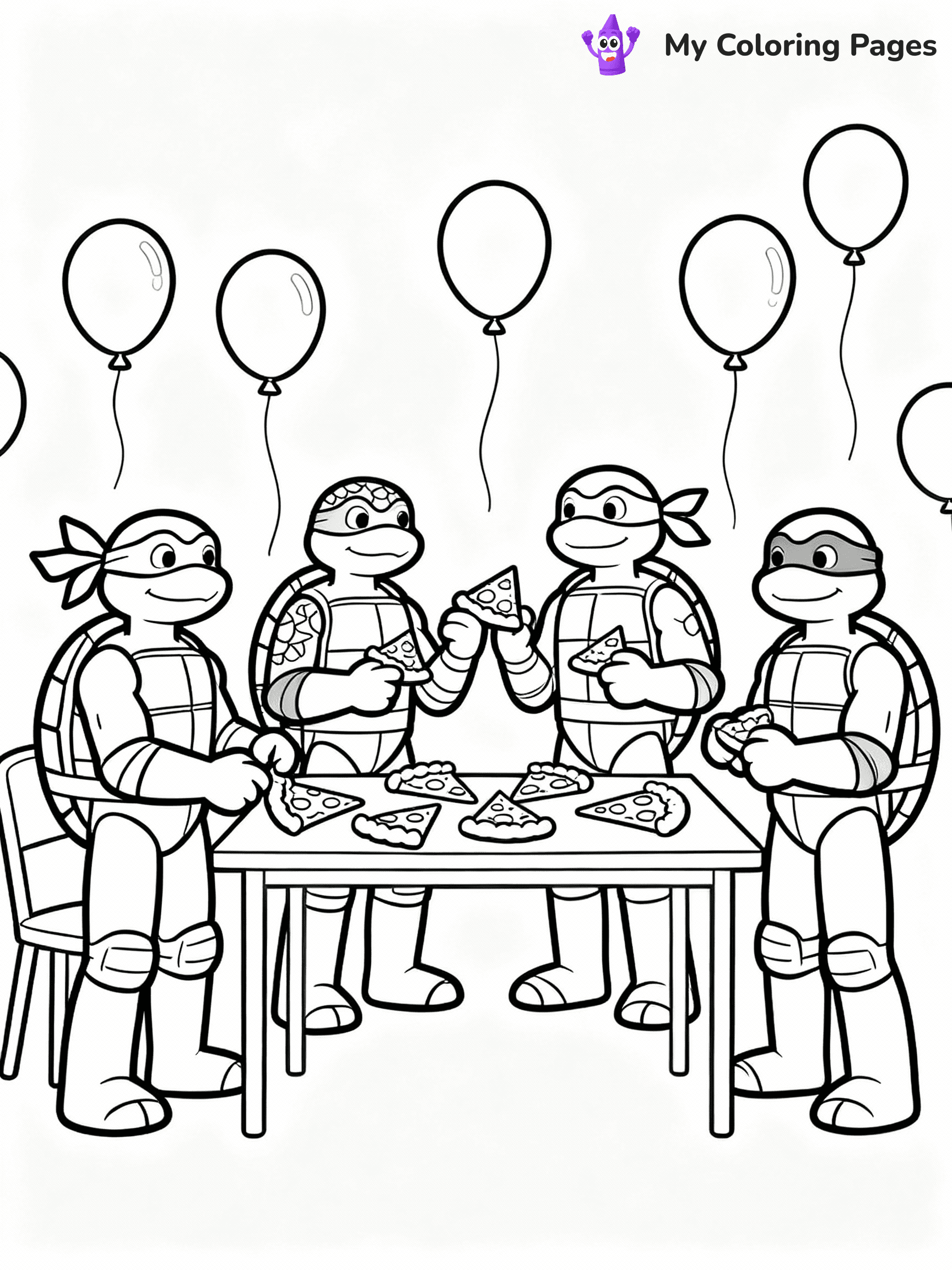 Ninja Turtle Coloring Pages - 4